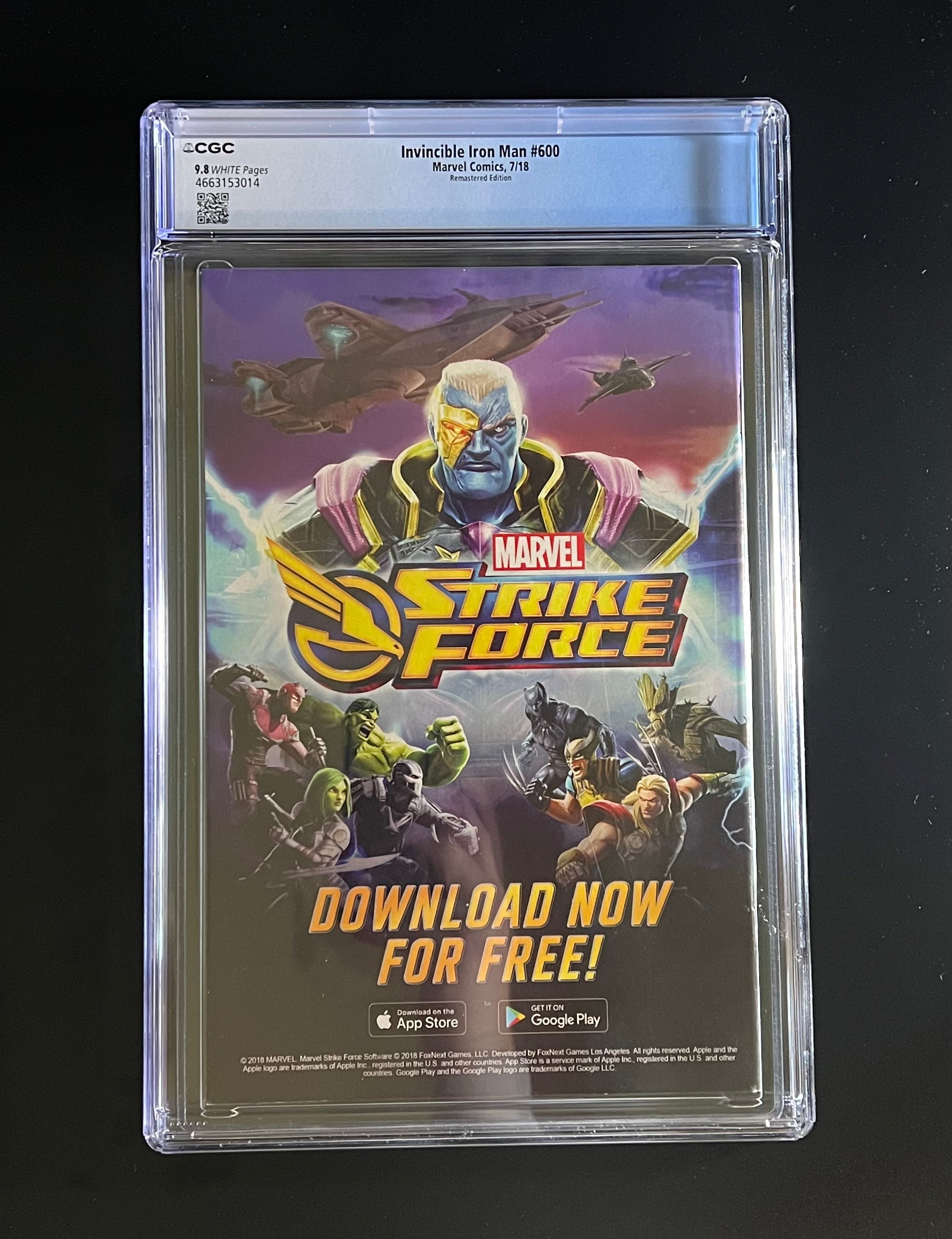 Invincible Iron man #600 *Remastered Variant_John Romita Cover - Marvel Comics 07/18 (CGC 9.8 White Pages)