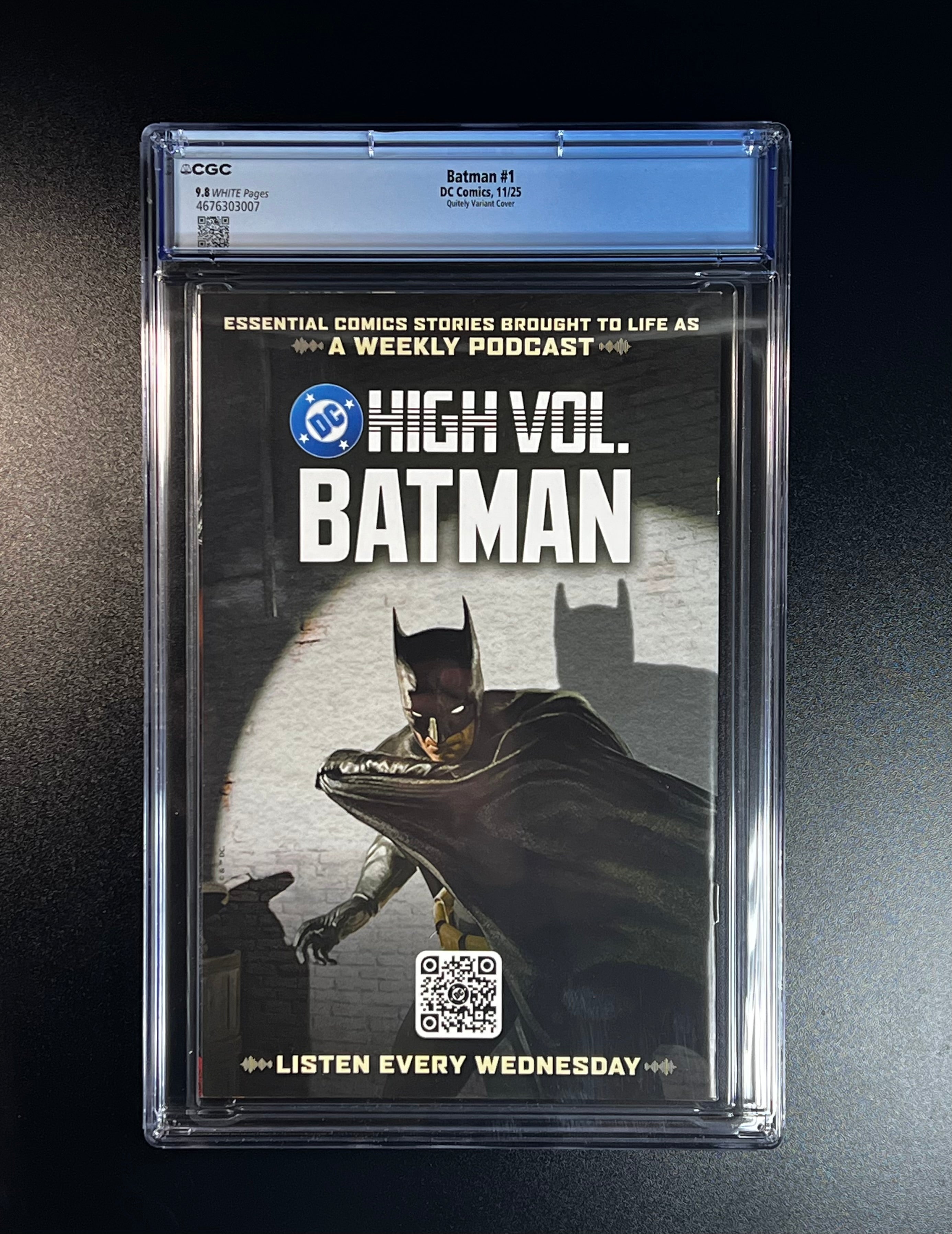 Batman #1 *Cvr E Frank Quitely Card Stock Variant - DC Comics 11/25 (CGC 9.8 White Pages)