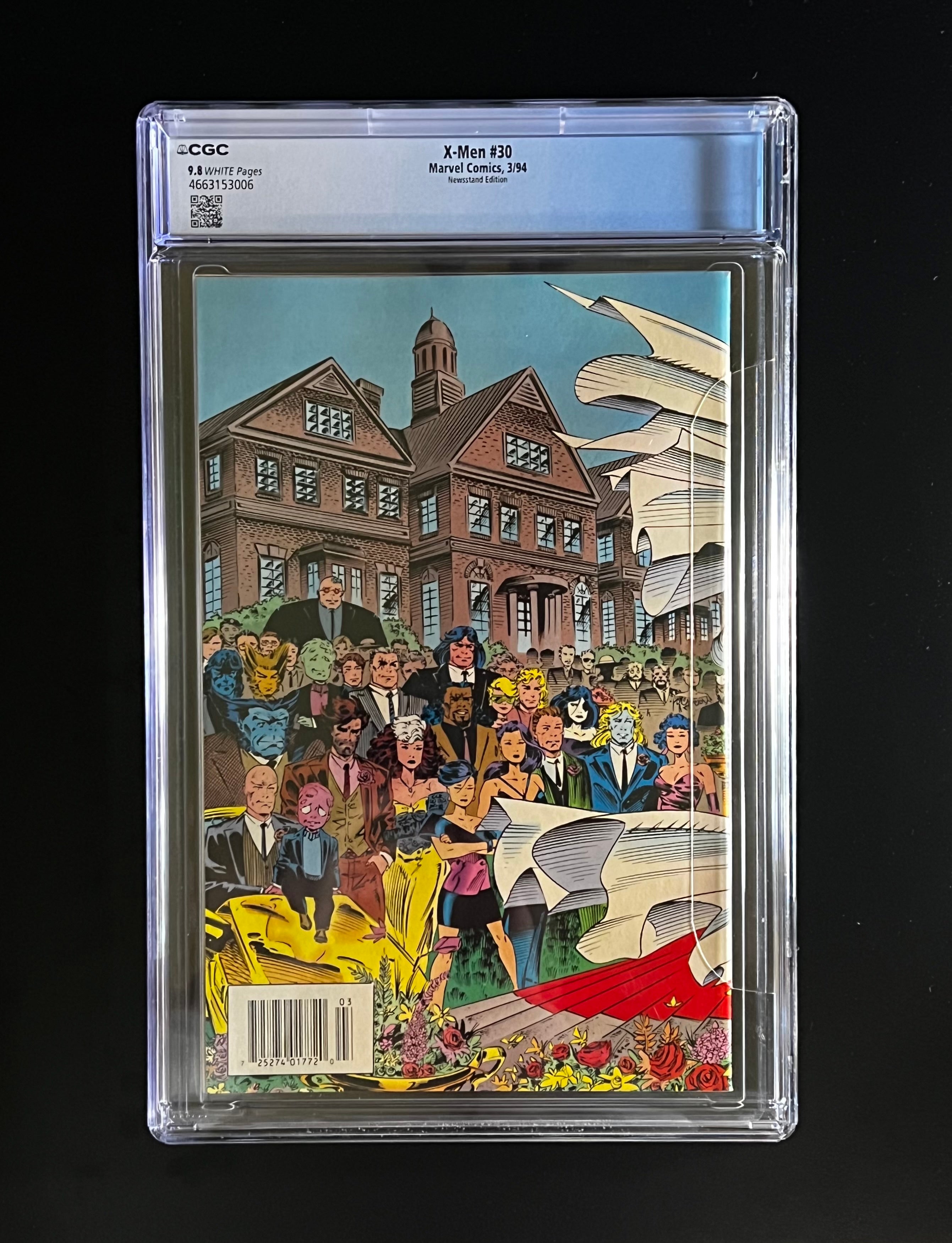 X-Men #30 *NEWSSTAND - Marvel Comics 03/94 - EMBRACE COVER_"Fleer Ultra" card insert included (CGC 9.8 White Pages)