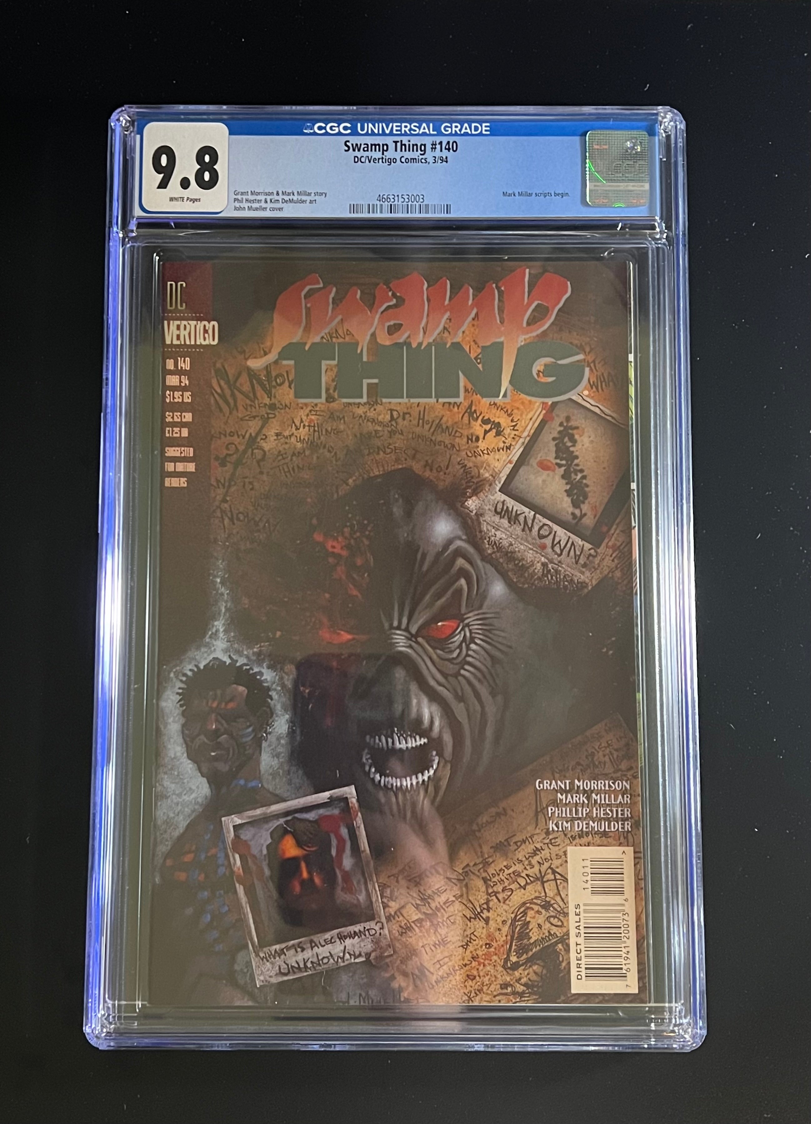 Swamp Thing #140 - DC/Vertigo_Grant Morrison & Mark Millar 03/94 (CGC 9.8 White Pages)