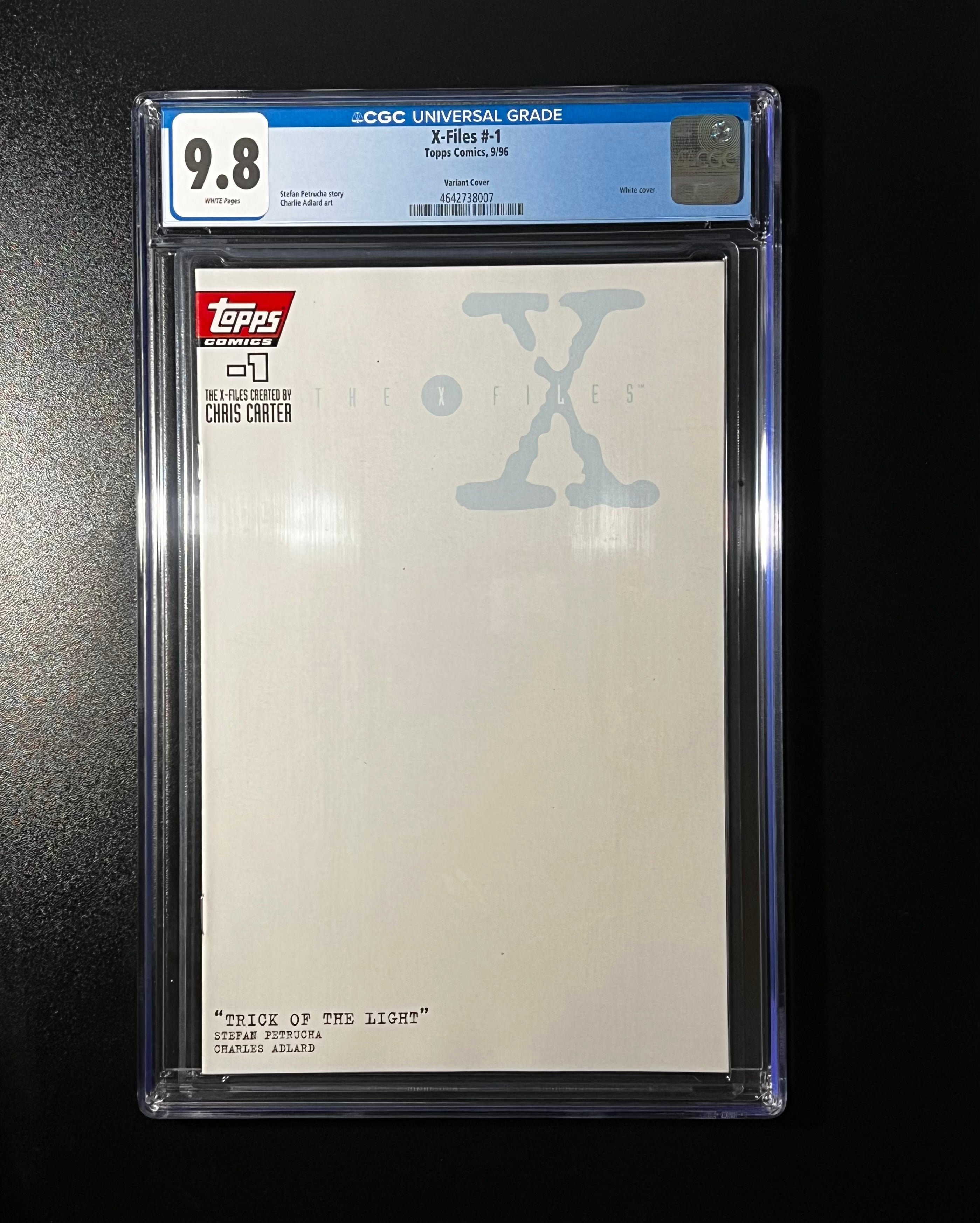 X-Files # -1 *Variant White Cover - Topps Comics 09/96 (CGC 9.8 White Pages)