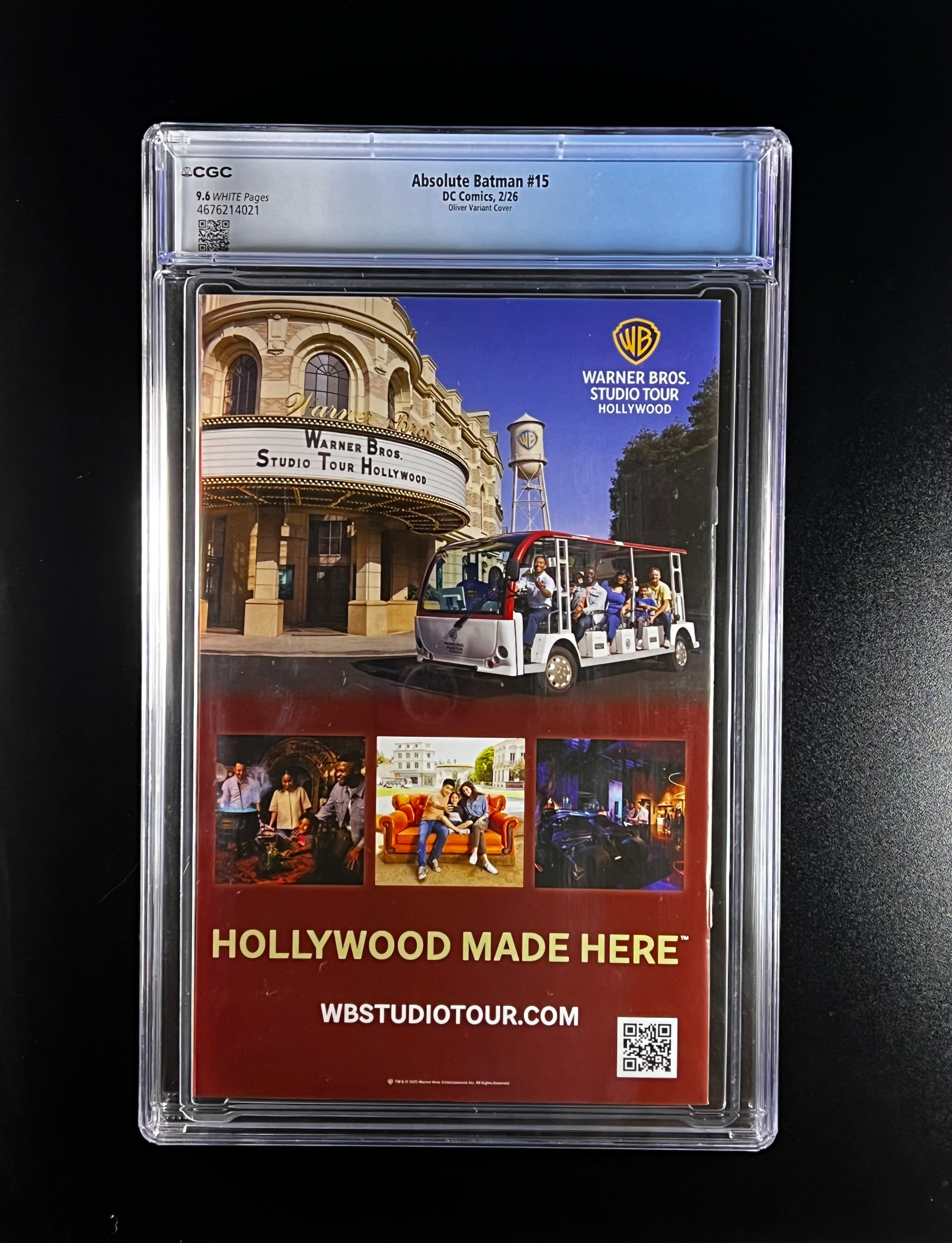 Absolute Batman #15 *Cvr C Ben Oliver Card Stock Variant - DC Comics 12/25 (CGC 9.6 White Pages)