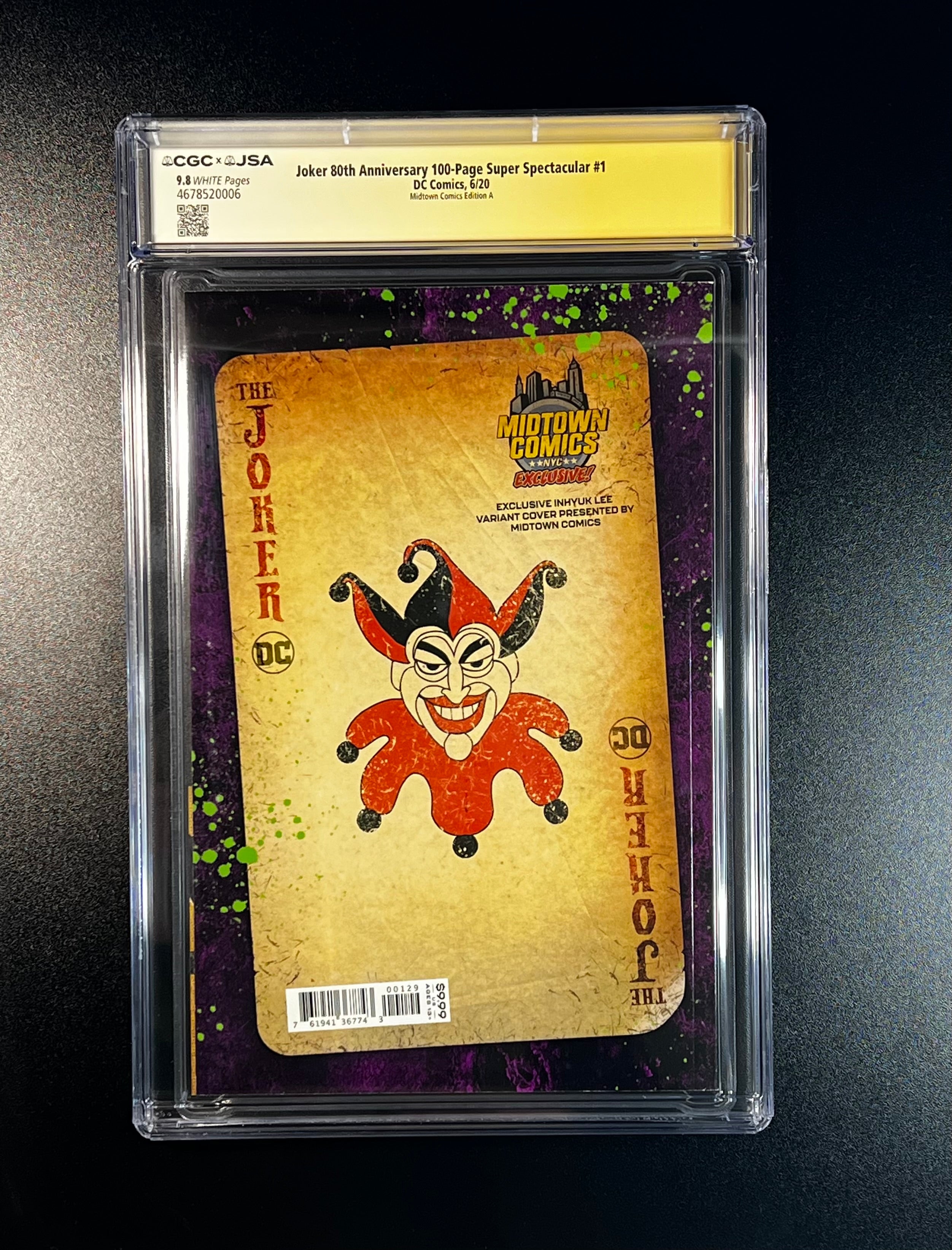Joker 80th Anniversary 100-Page Super Spectacular *Midtown Comics Edition A - JSA Authenticated Signature _ Inhyuk Lee - (CGC 9.8 White Pages)