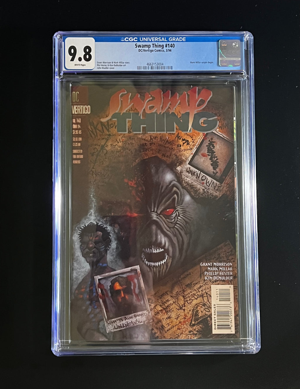 Swamp Thing #140 - DC/Vertigo_Grant Morrison & Mark Millar 03/94 (CGC 9.8 White Pages) *2
