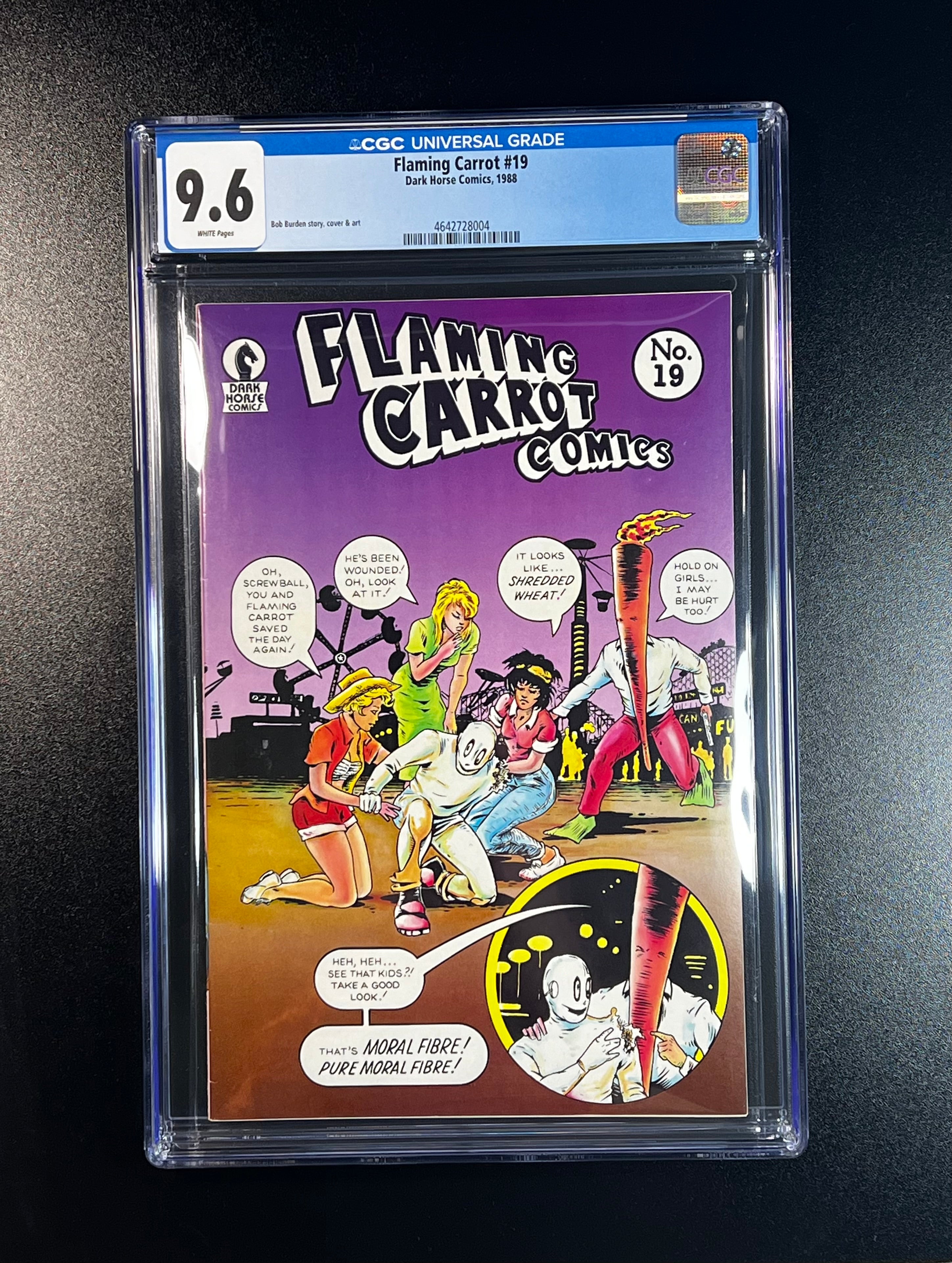 Flaming Carrot #19 *Bob Burden Story, Cover, & Art - Dark Horse Comics 08/88 (CGC 9.6 White Pages)