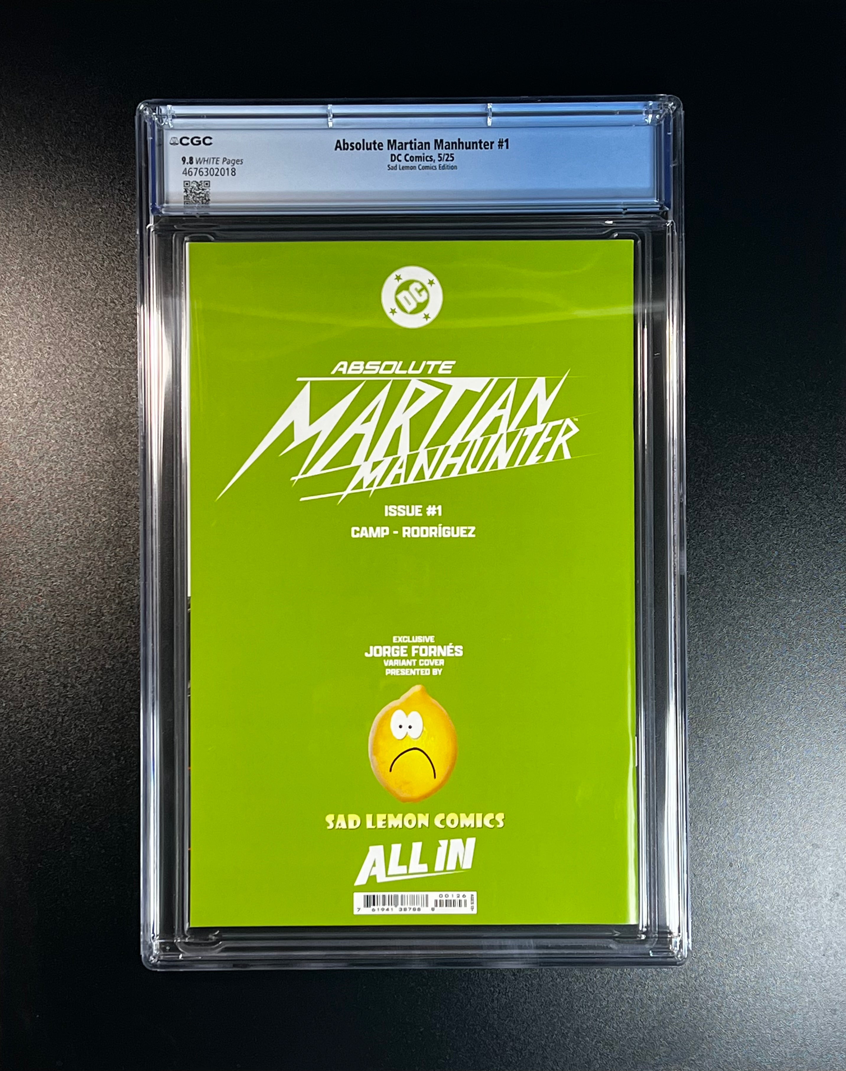 Absolute Martian Manhunter #1 *Sad Lemon Comics Edition - DC Comics 05/25 (CGC 9.8 White Pages)