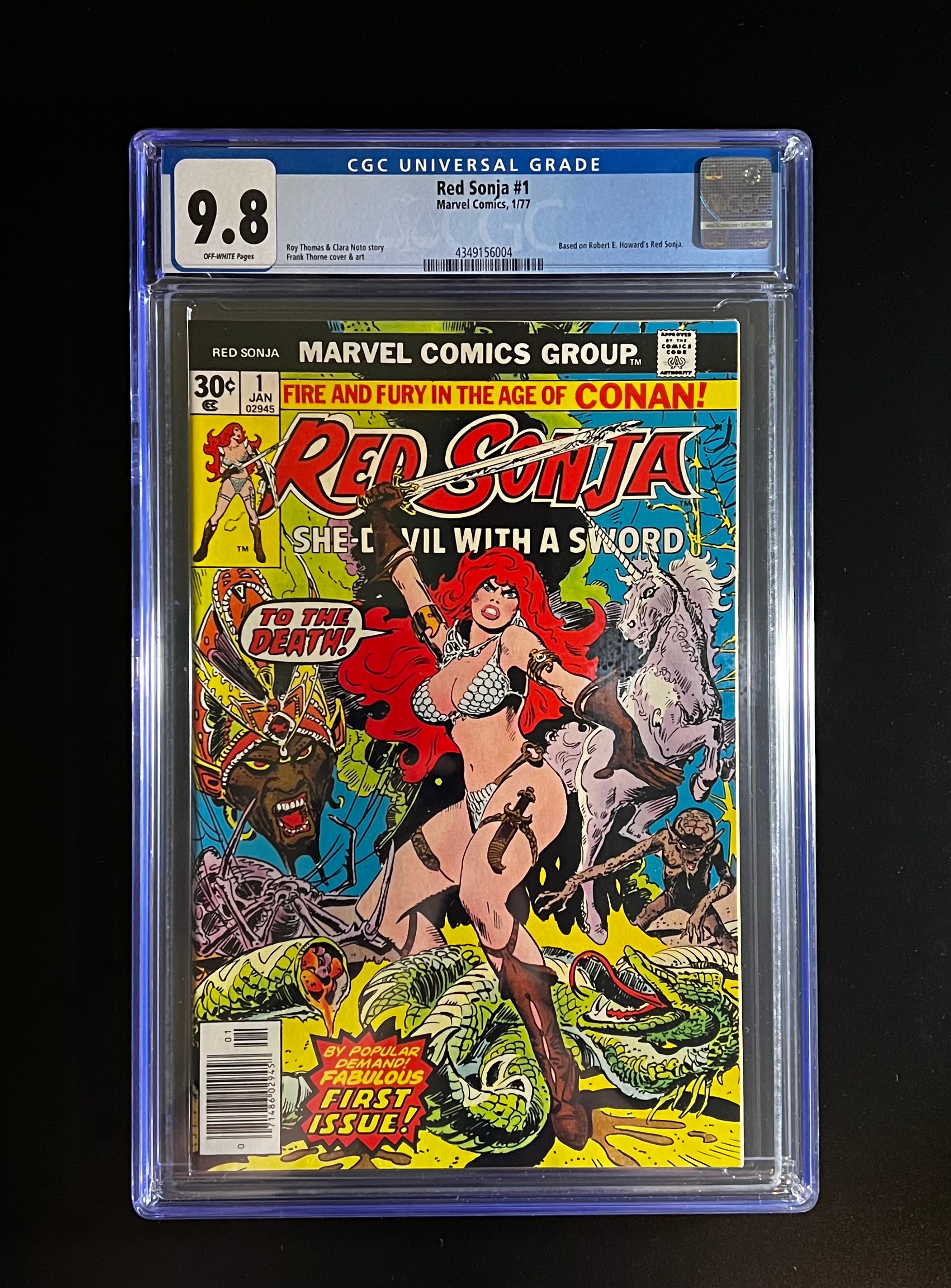 Red Sonja #1 - Marvel Comics 01/77 (CGC 9.8 OFF-White Pages)