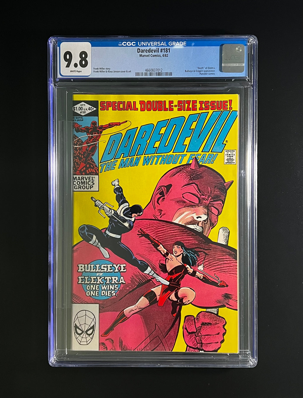 Daredevil #181 *Frank Miller Story & Art - Marvel Comics 04/82 (CGC 9.8 White Pages)