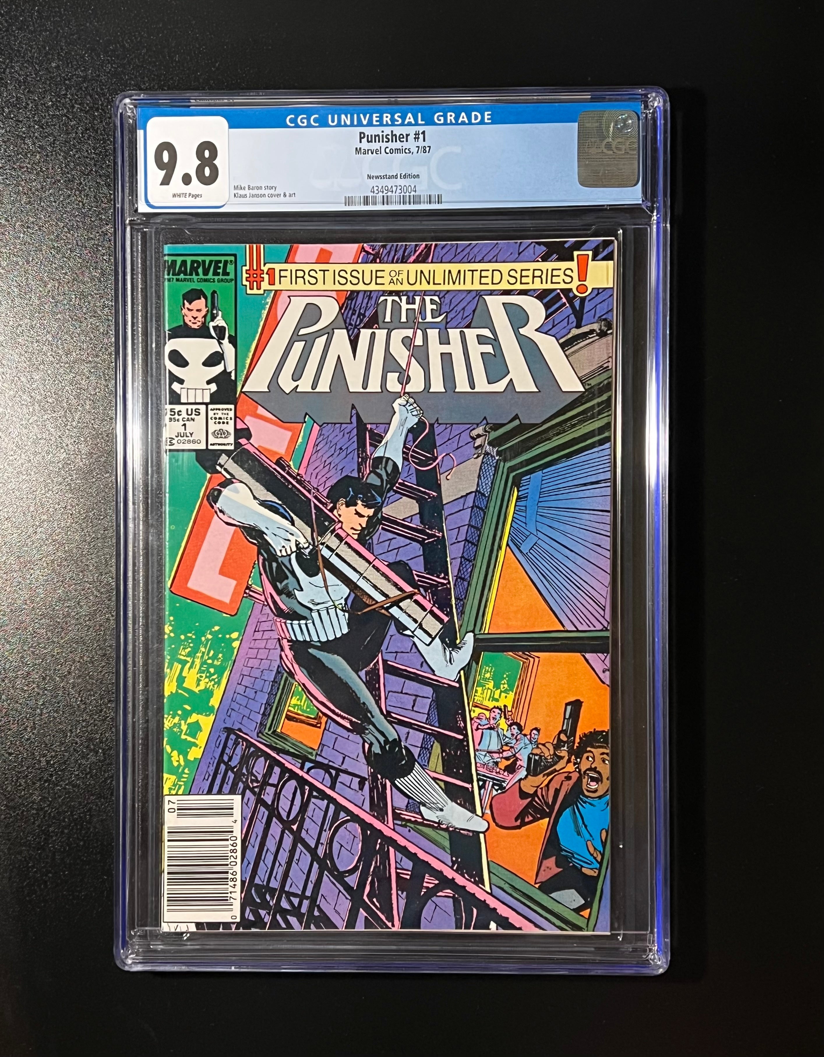 The Punisher #1 *NEWSSTAND - Marvel Comics 07/87 (CGC 9.8 White Pages)