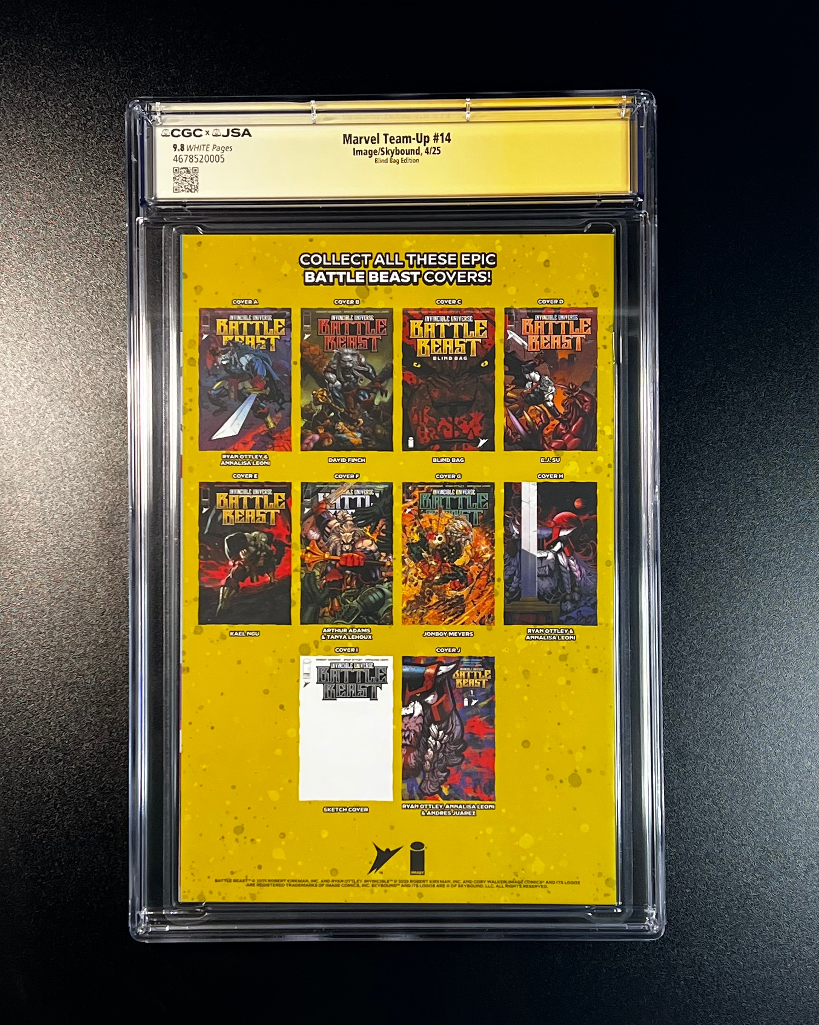 Marvel Team-up #14 *Blind Bag Edition - JSA Authenticated Autograph _ Ryan Ottley - (CGC 9.8 White Pages)
