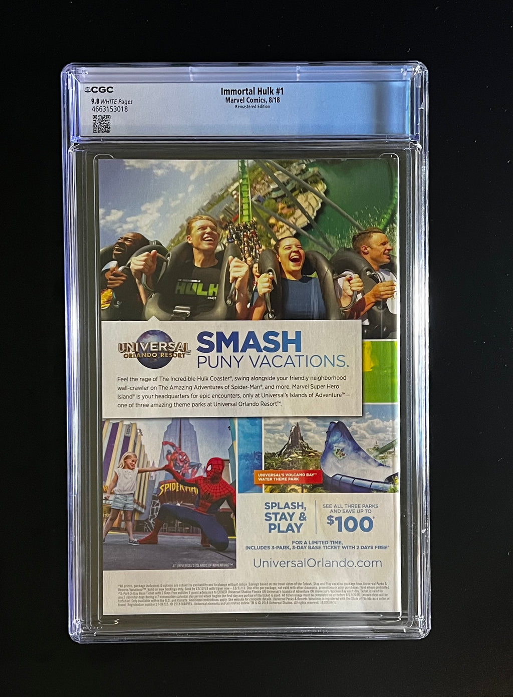 Immortal Hulk #1 *Remastered Edition Cover - Marvel Comics 08/18 (CGC 9.8 White Pages)