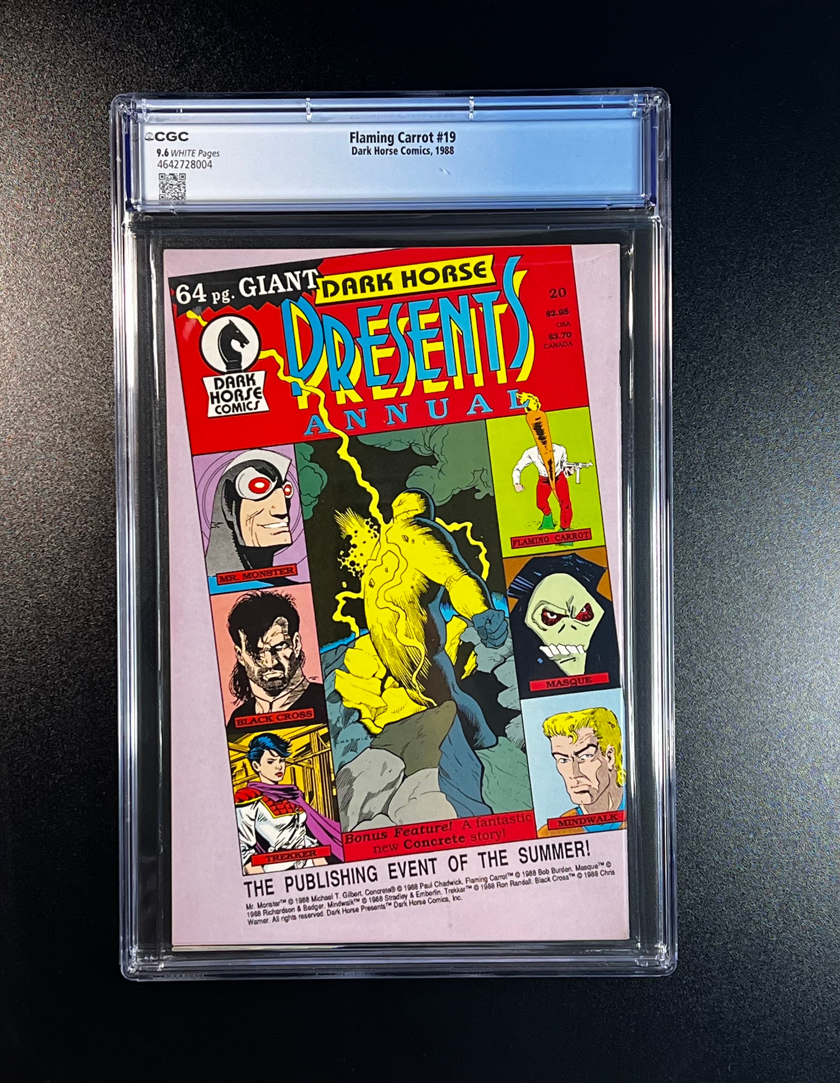 Flaming Carrot #19 *Bob Burden Story, Cover, & Art - Dark Horse Comics 08/88 (CGC 9.6 White Pages)