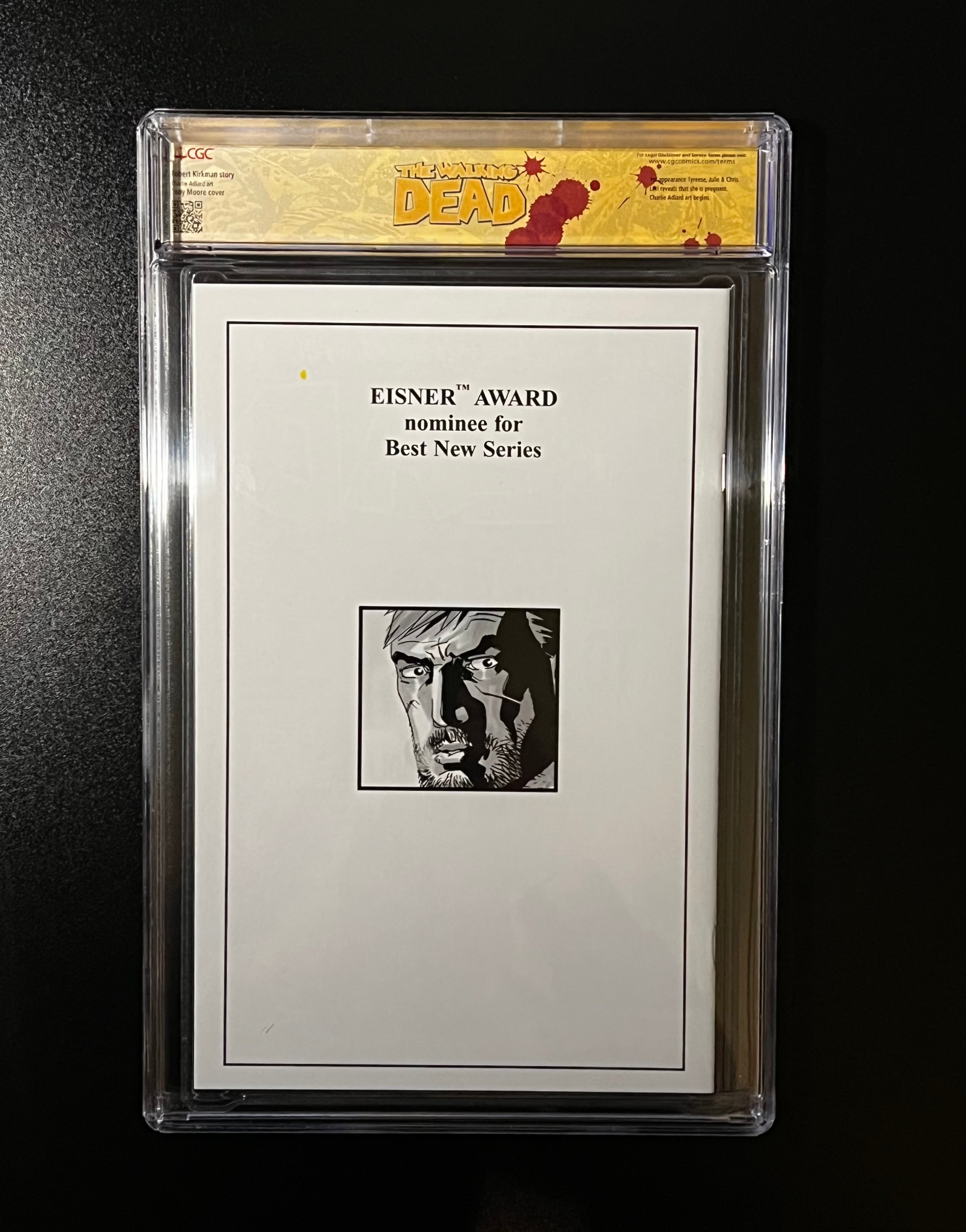 The Walking Dead #7 - 1st Print 04/04 (CGC 9.8 Signature Series White Pages) - Charlie Adlard Signature & Sketch