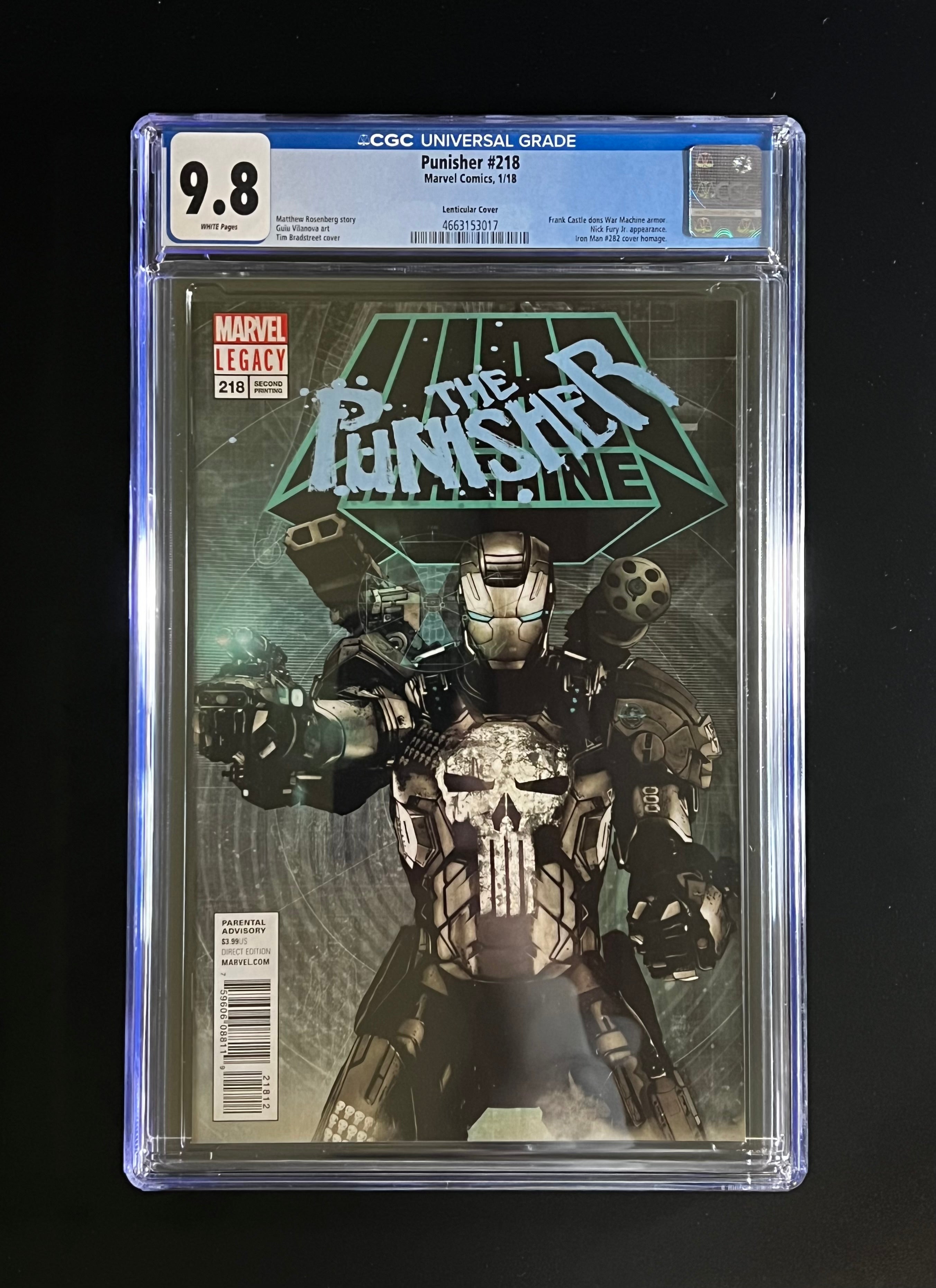 Punisher #218 *2nd Printing_Frank Castle dons War Machine armor - Marvel Comics 01/18 (CGC 9.8 White Pages)