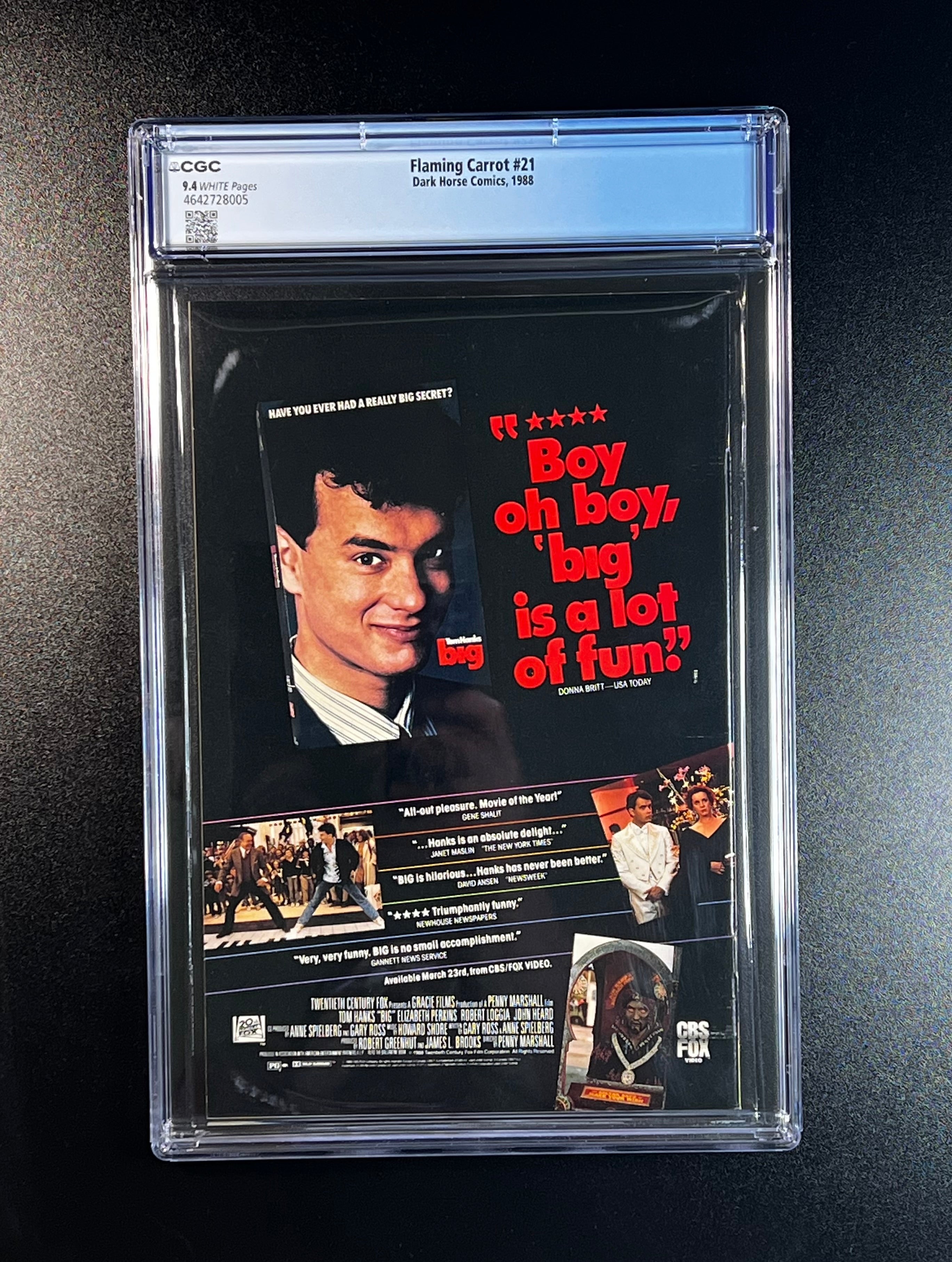 Flaming Carrot #21 *Bob Burden Story, Cover, & Art - Dark Horse Comics 04/89 (CGC 9.4 White Pages)