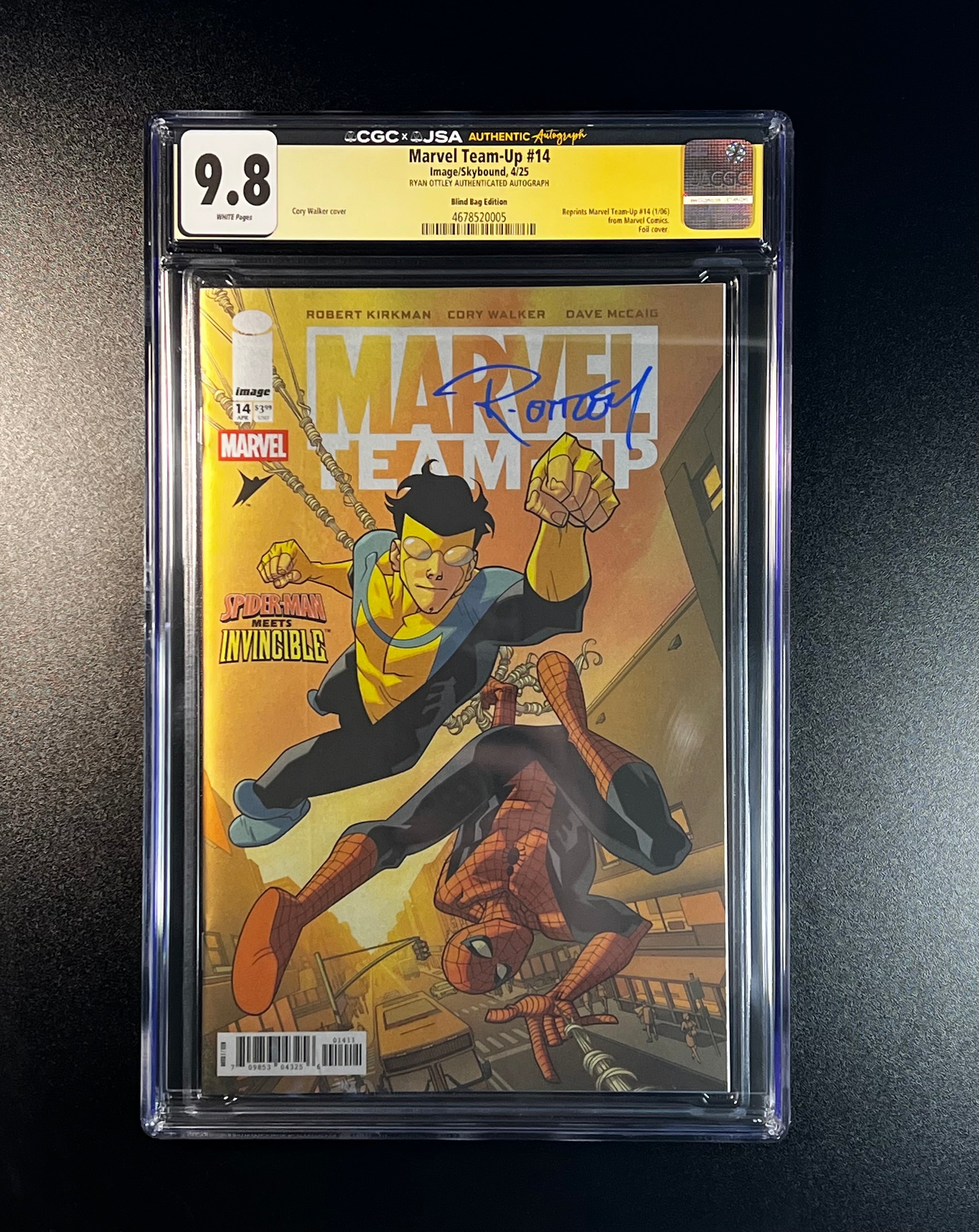 Marvel Team-up #14 *Blind Bag Edition - JSA Authenticated Autograph _ Ryan Ottley - (CGC 9.8 White Pages)