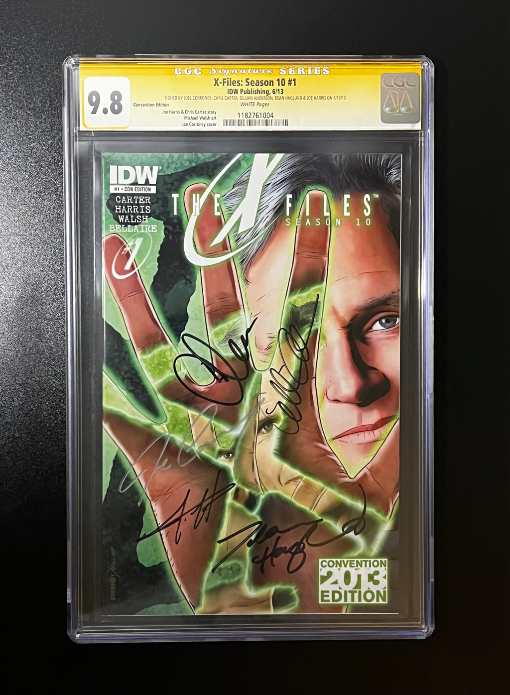 X-Files: Season 10 #1 *Convention Edition - IDW Publishing 06/13 (CGC 9.8 Signature Series White Pages) Signed 5x