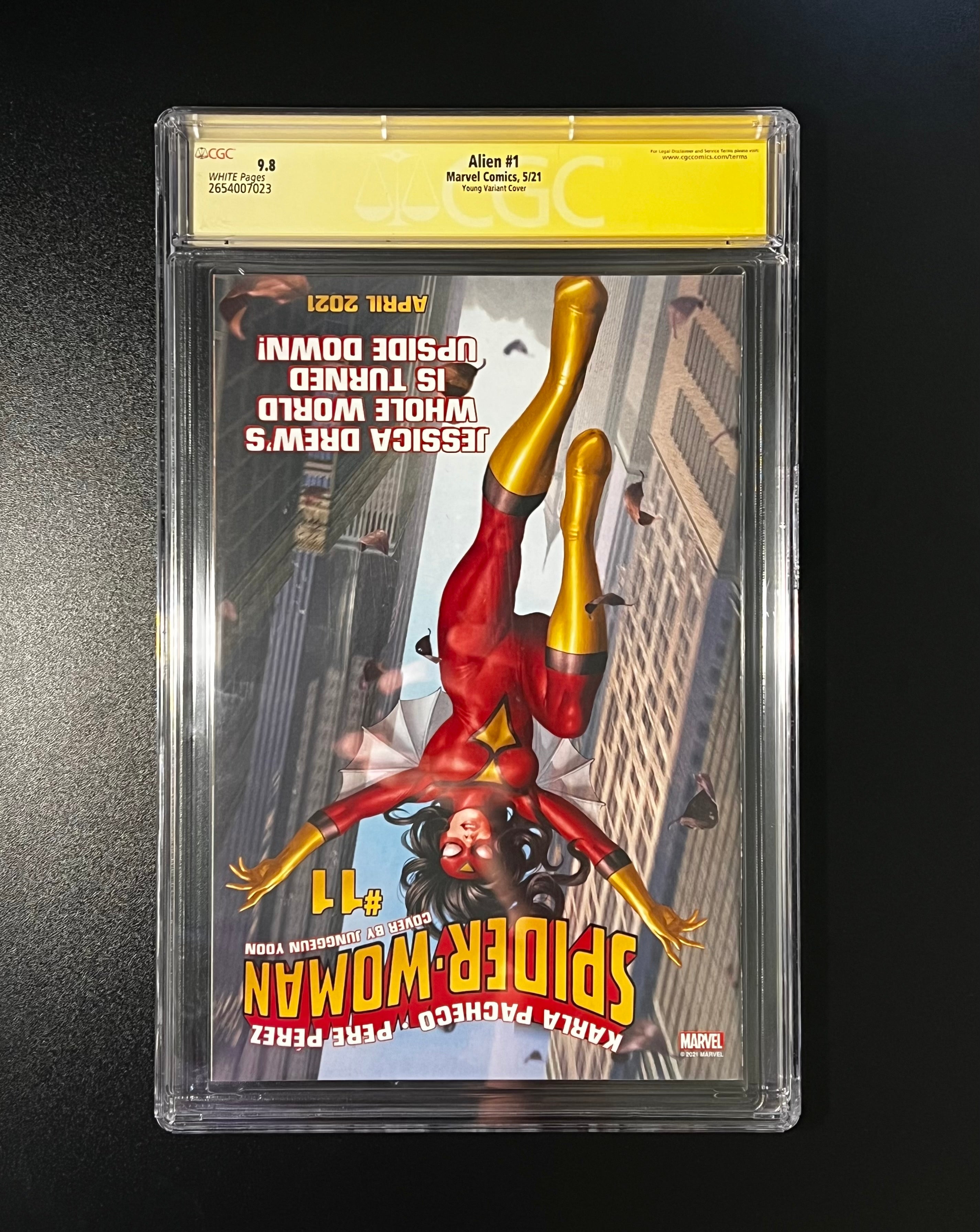 Alien #1 *Young Variant Cover - Marvel 05/21 - (CGC 9.8 Signature Series White Pages) Signed by Scottie Young