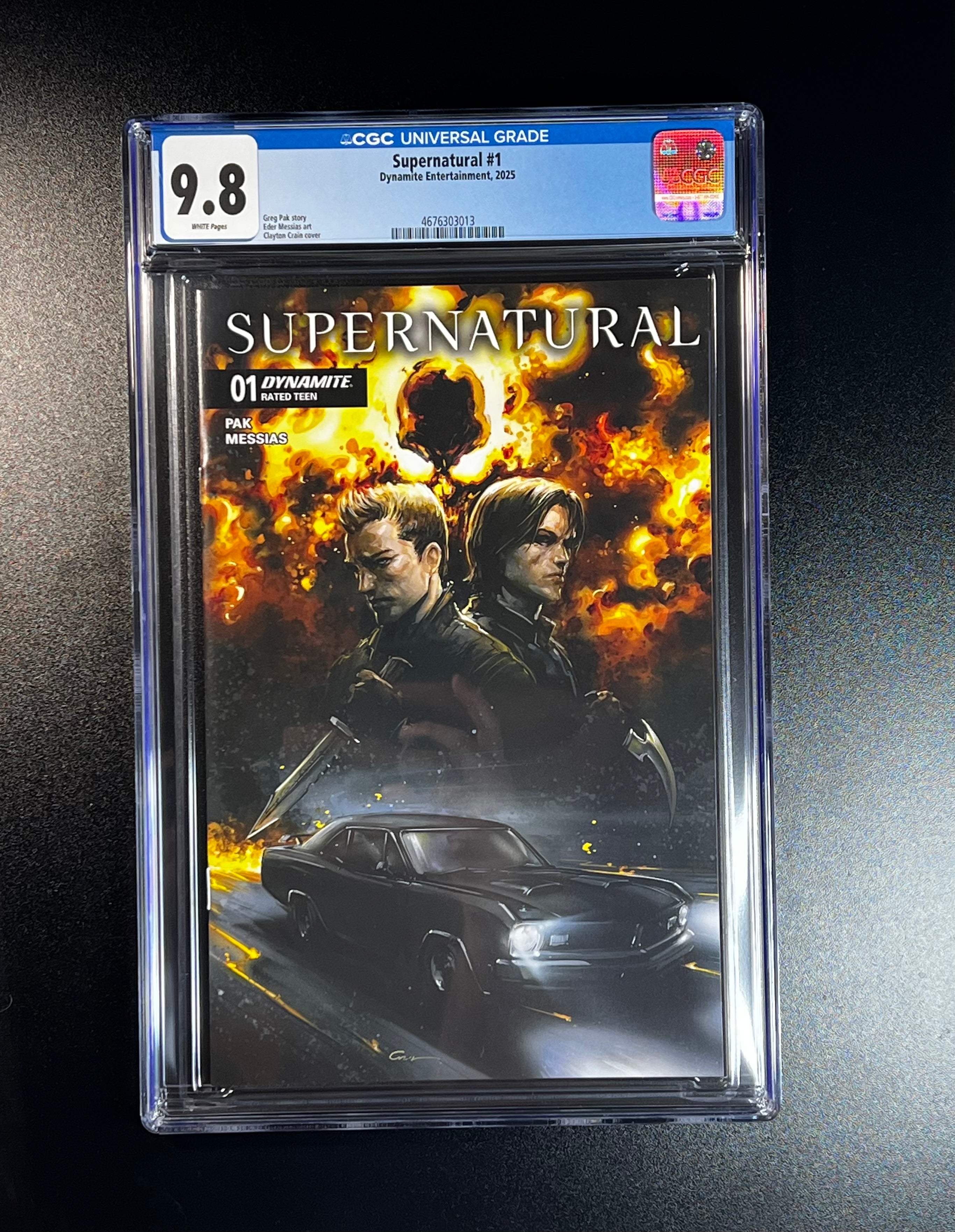 Supernatural #1 *Clayton Crain Cover A - Dynamite Entertainment 10/25 (CGC 9.8 White Pages)