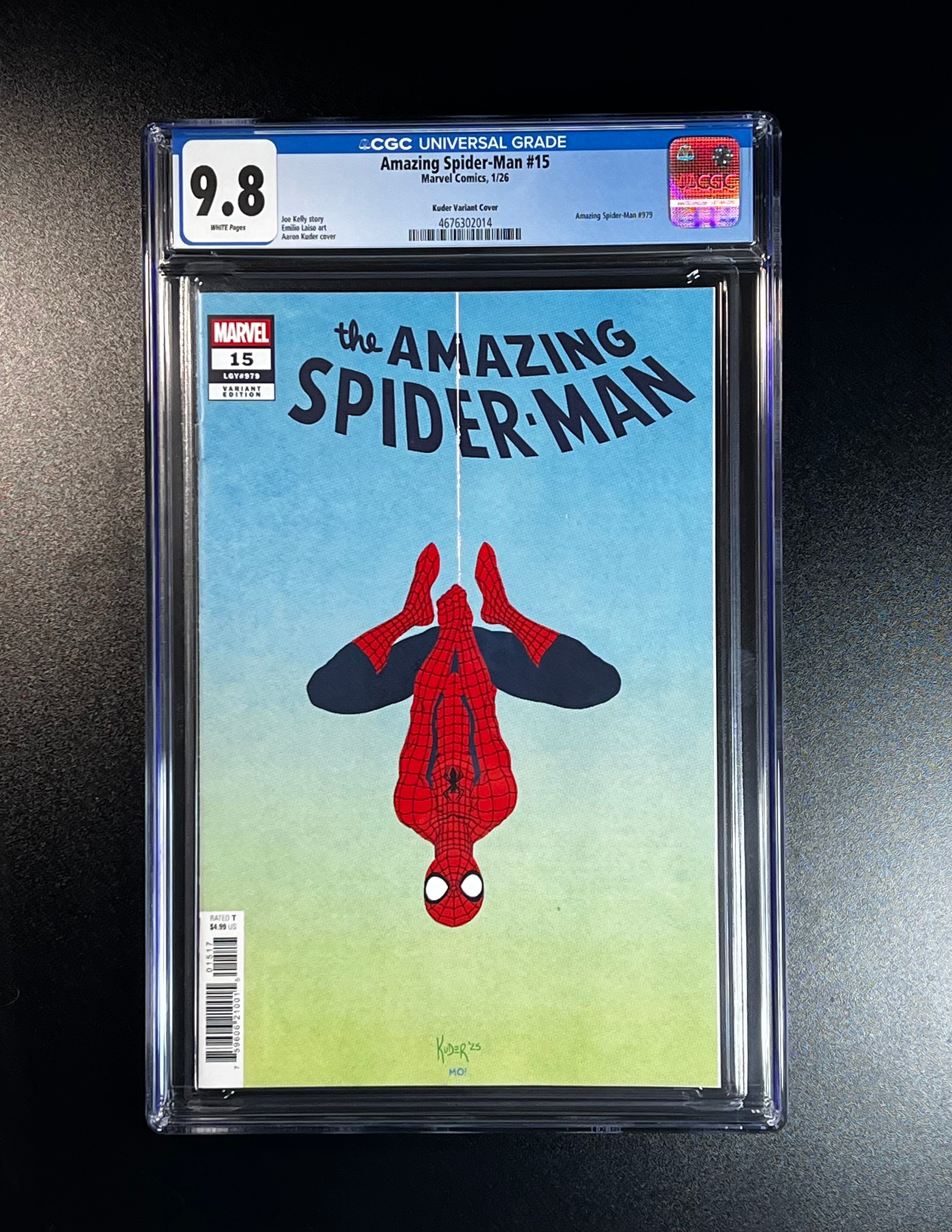 Amazing Spider-Man #15 *Aaron Kuder Variant Cover - Marvel Comics 01/26 (CGC 9.8 White Pages)