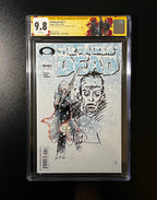 The Walking Dead #7 - 1st Print 04/04 (CGC 9.8 Signature Series White Pages) - Charlie Adlard Signature & Sketch