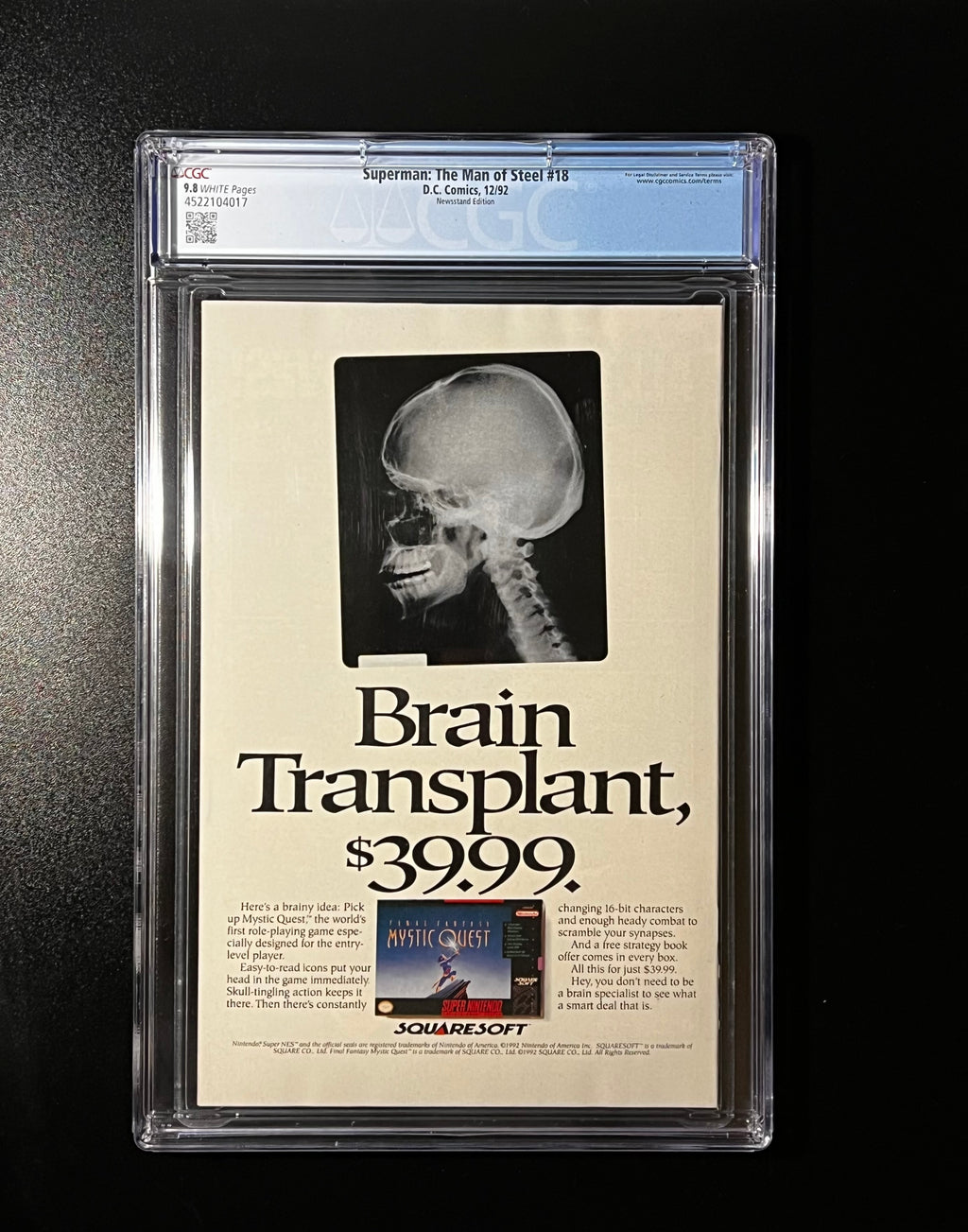 Superman: The Man of Steel #18 *NEWSSTAND - D.C. Comics 12/92 (CGC 9.8 White Pages)