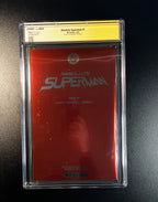 Absolute Superman #1 *2nd Print Cvr C Matteo Scalera Foil Variant - JSA Authenticated Autograph _ Jason Aaron - (CGC 9.8 White Pages)