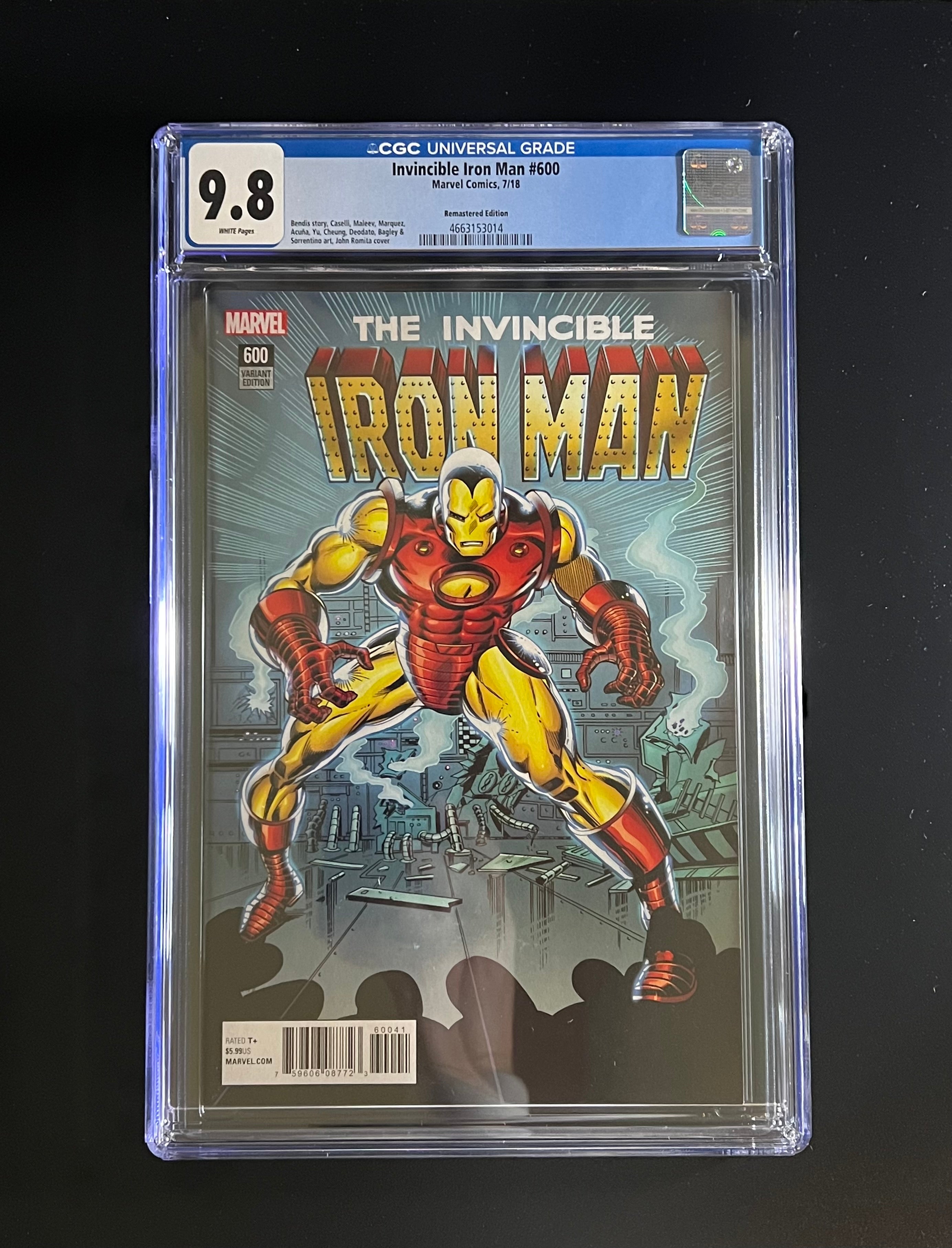Invincible Iron man #600 *Remastered Variant_John Romita Cover - Marvel Comics 07/18 (CGC 9.8 White Pages)
