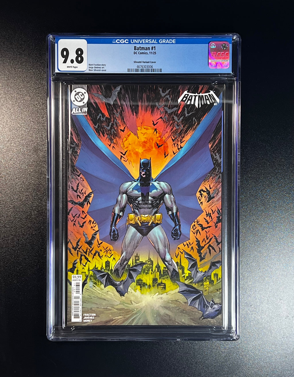 Batman #1 *Cover C Marc Silvestri Card Stock Variant - DC Comics 09/25 (CGC 9.8 White Pages)