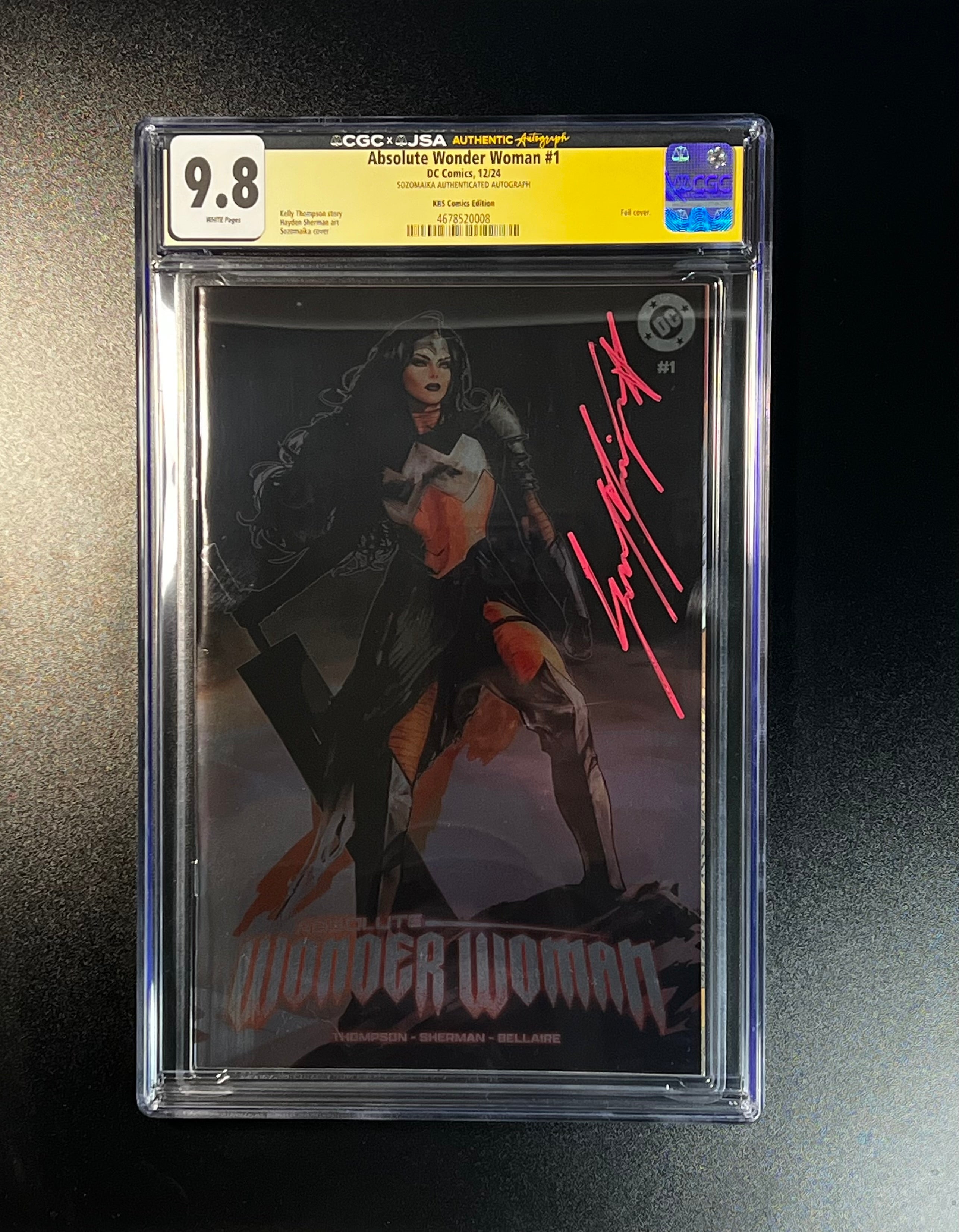 Absolute Wonder Woman #1 *KRS Comics Foil Edition - JSA Authenticated Autograph _ Sozomaika - (CGC 9.8 White Pages)
