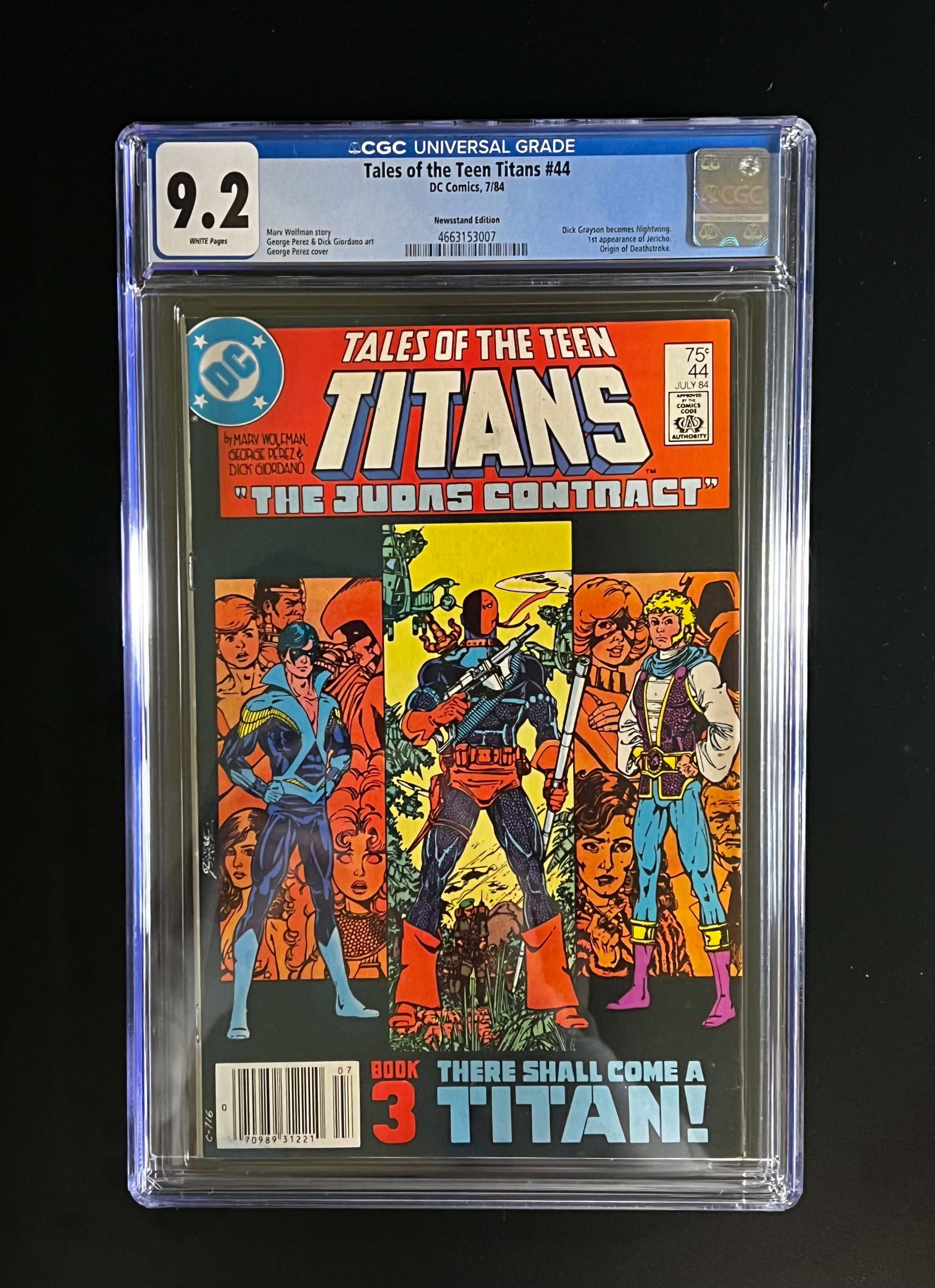 Tales of the Teen Titans #44 *NEWSSTAND - DC Comics 07/84_ Marv Wolfman Story (CGC 9.2 White Pages)