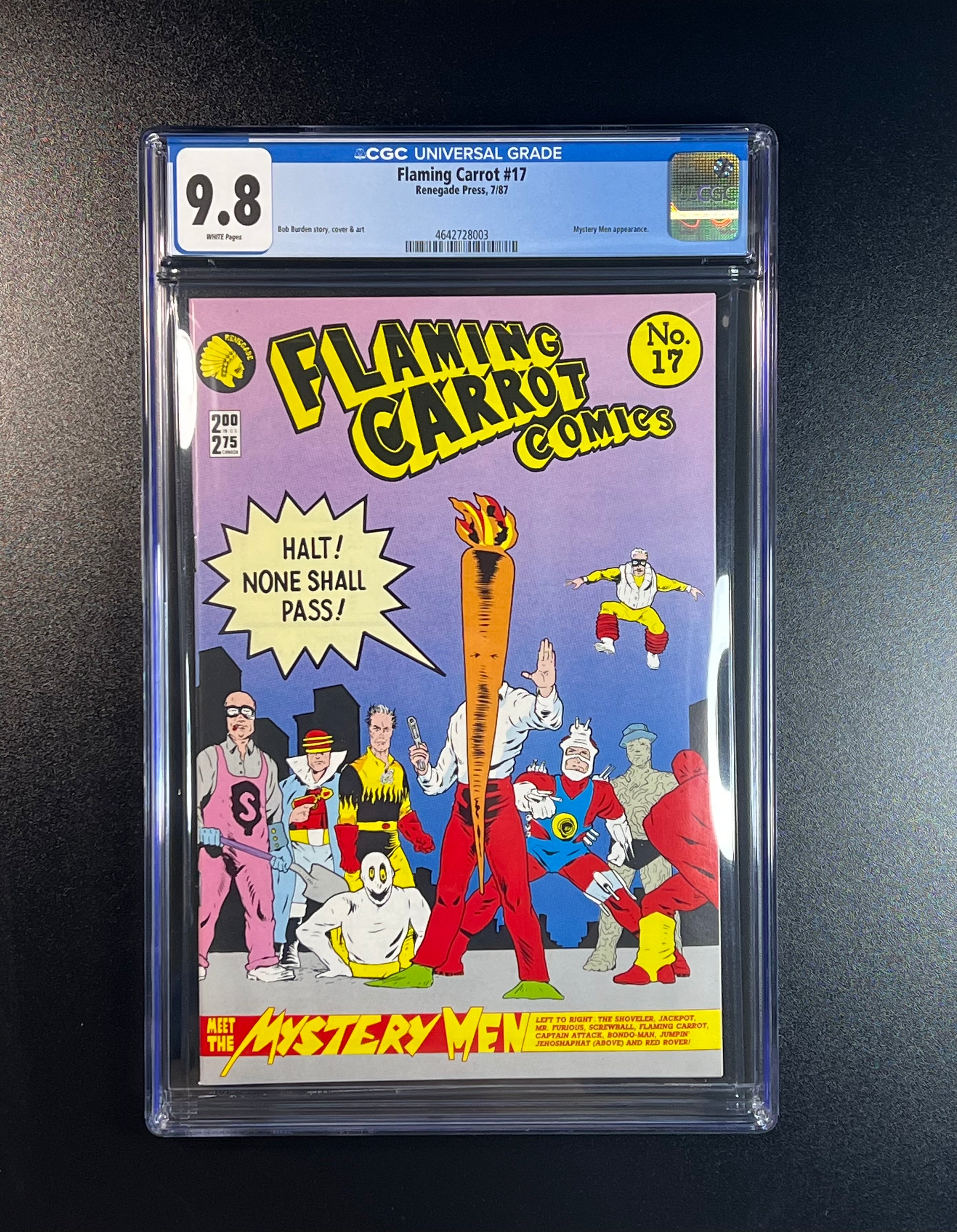 Flaming Carrot #17 *Bob Burden Story, Cover, & Art - Renegade Press 07/87 (CGC 9.8 White Pages)