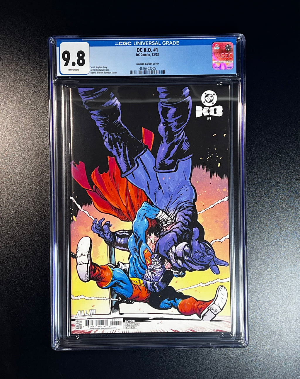 DC K.O. #1 *Cover C Daniel Warren Johnson Card Stock Variant - DC Comics 12/25 (CGC 9.8 White Pages)