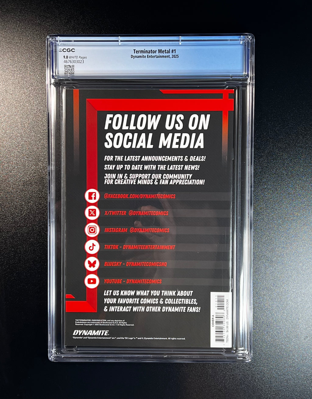 Terminator Metal #1 - Dynamite Entertainment 10/25 (CGC 9.8 White Pages)