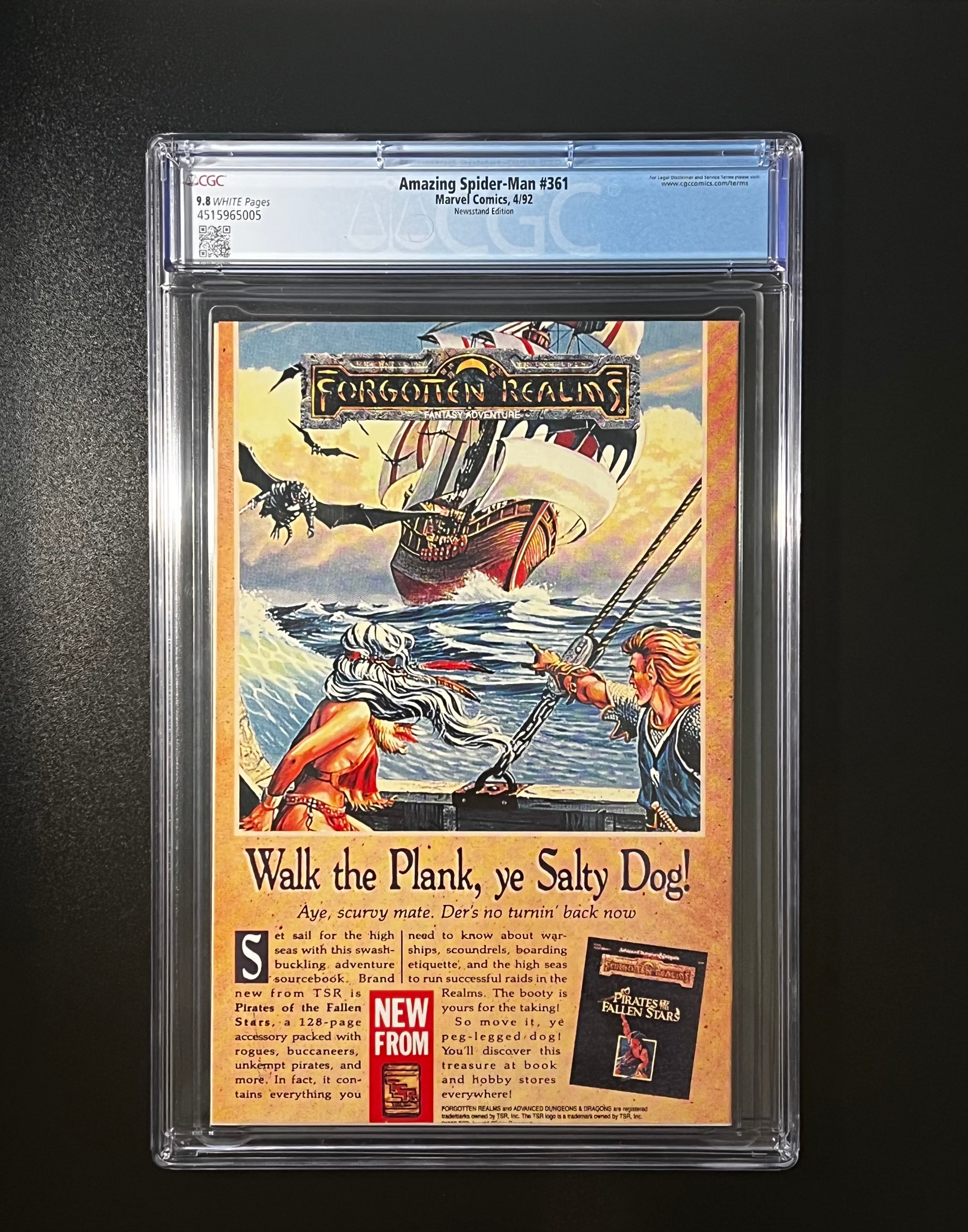 Amazing Spider-Man #361 *NEWSSTAND - Marvel Comics 04/92 (CGC 9.8 White Pages)