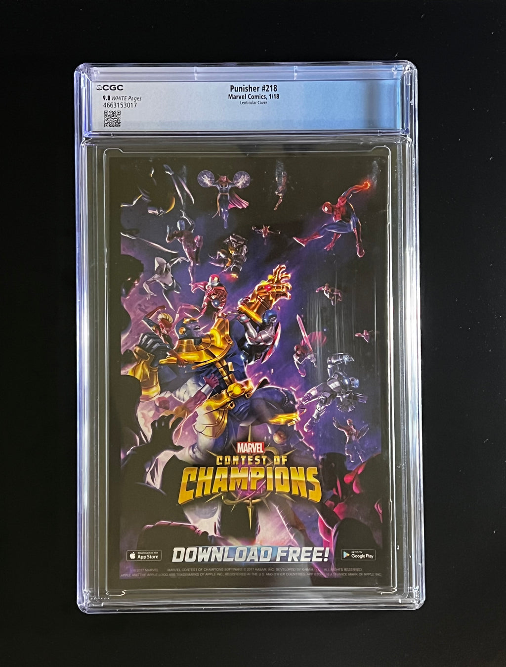 Punisher #218 *2nd Printing_Frank Castle dons War Machine armor - Marvel Comics 01/18 (CGC 9.8 White Pages)