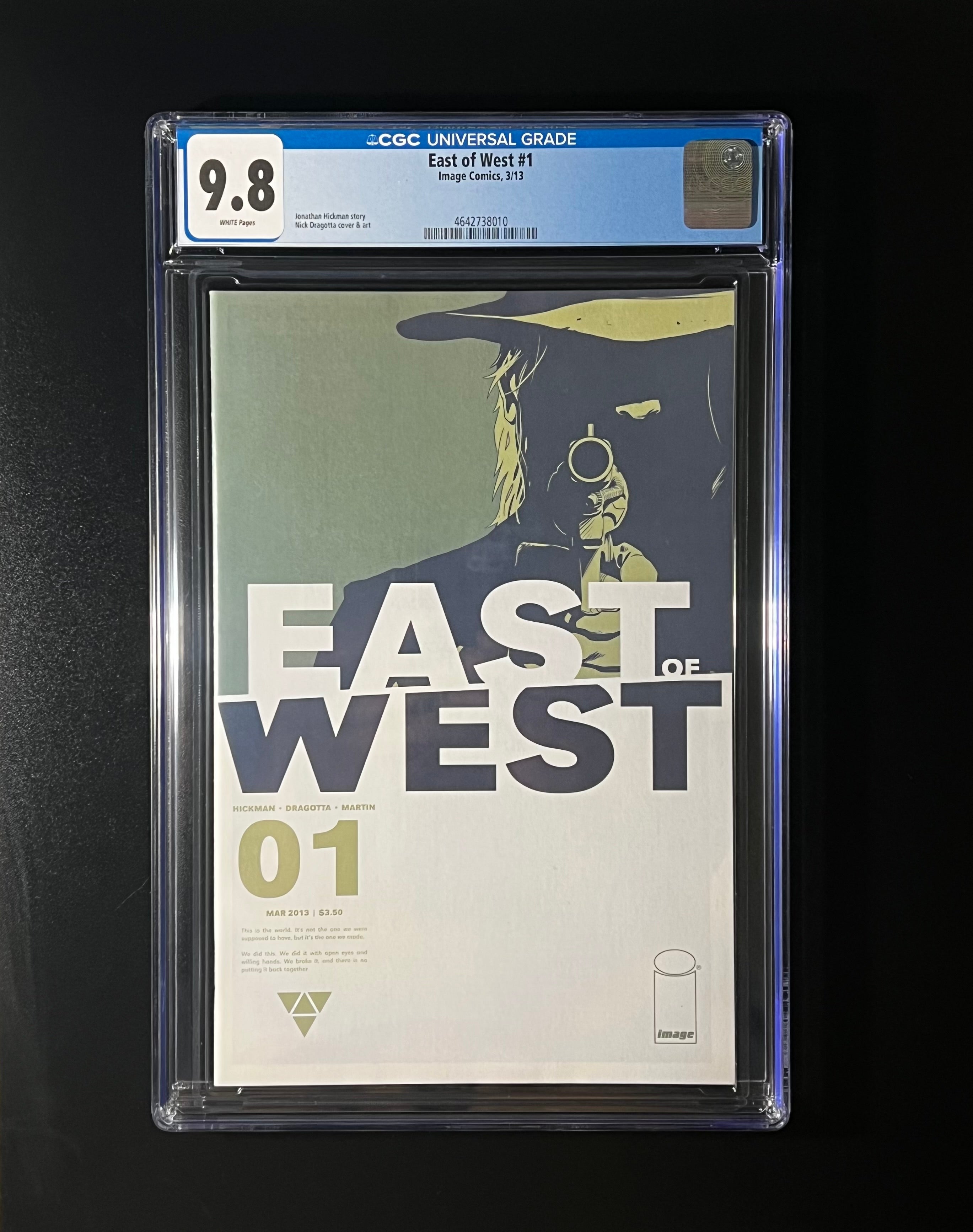 East of West #1 Set (2x) - 1st Printing and Ghost Variant. BOTH CGC 9.8 WP