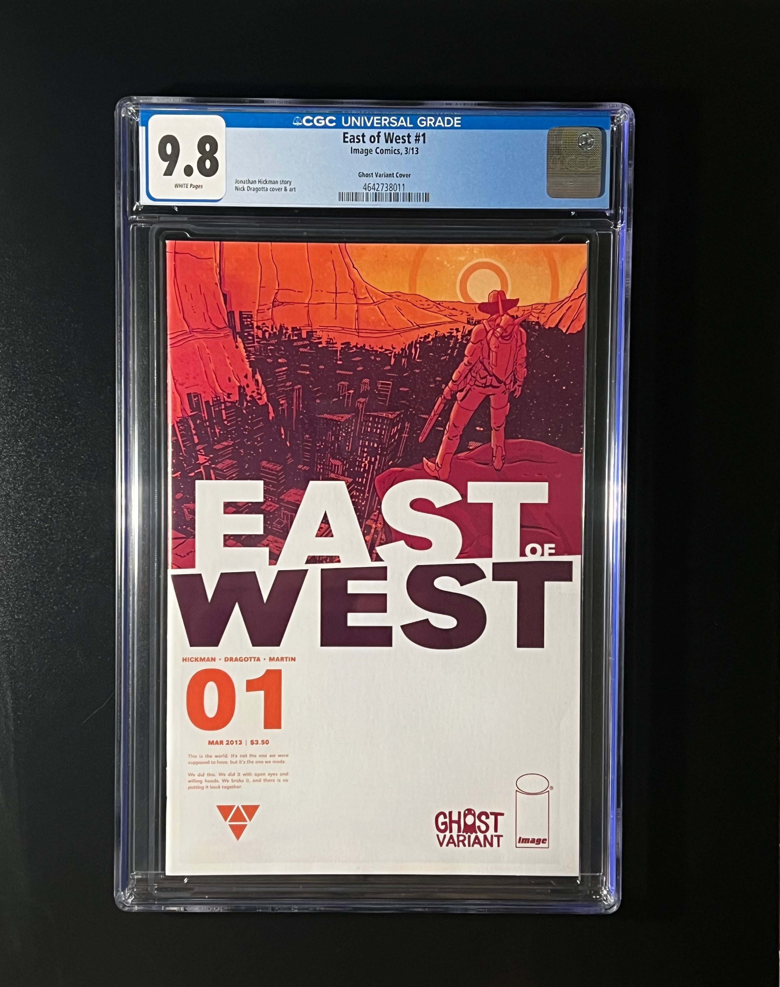 East of West #1 Set (2x) - 1st Printing and Ghost Variant. BOTH CGC 9.8 WP