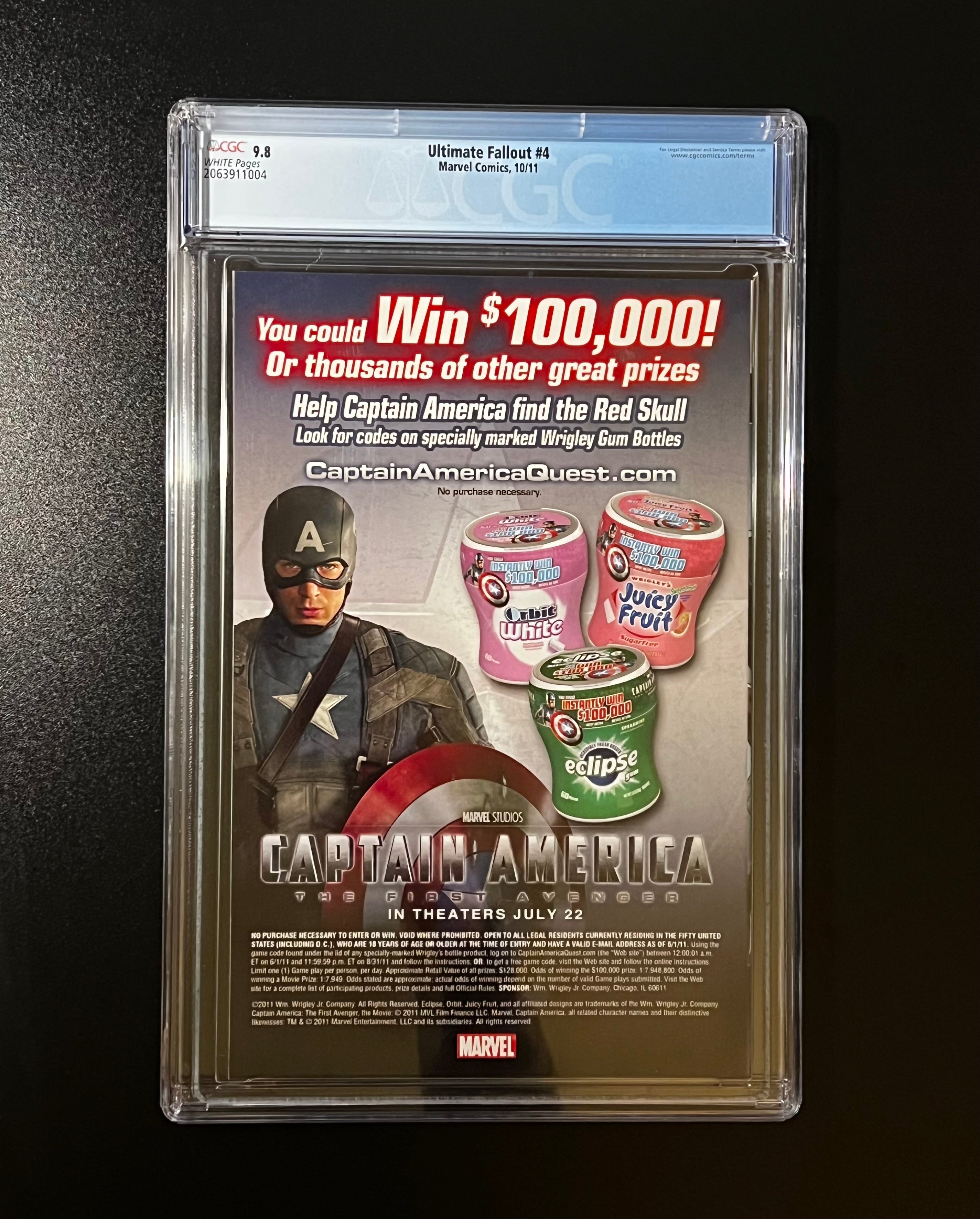 Ultimate Fallout #4 - 1st Print - Marvel Comics 10/11 (CGC 9.8 White Pages)