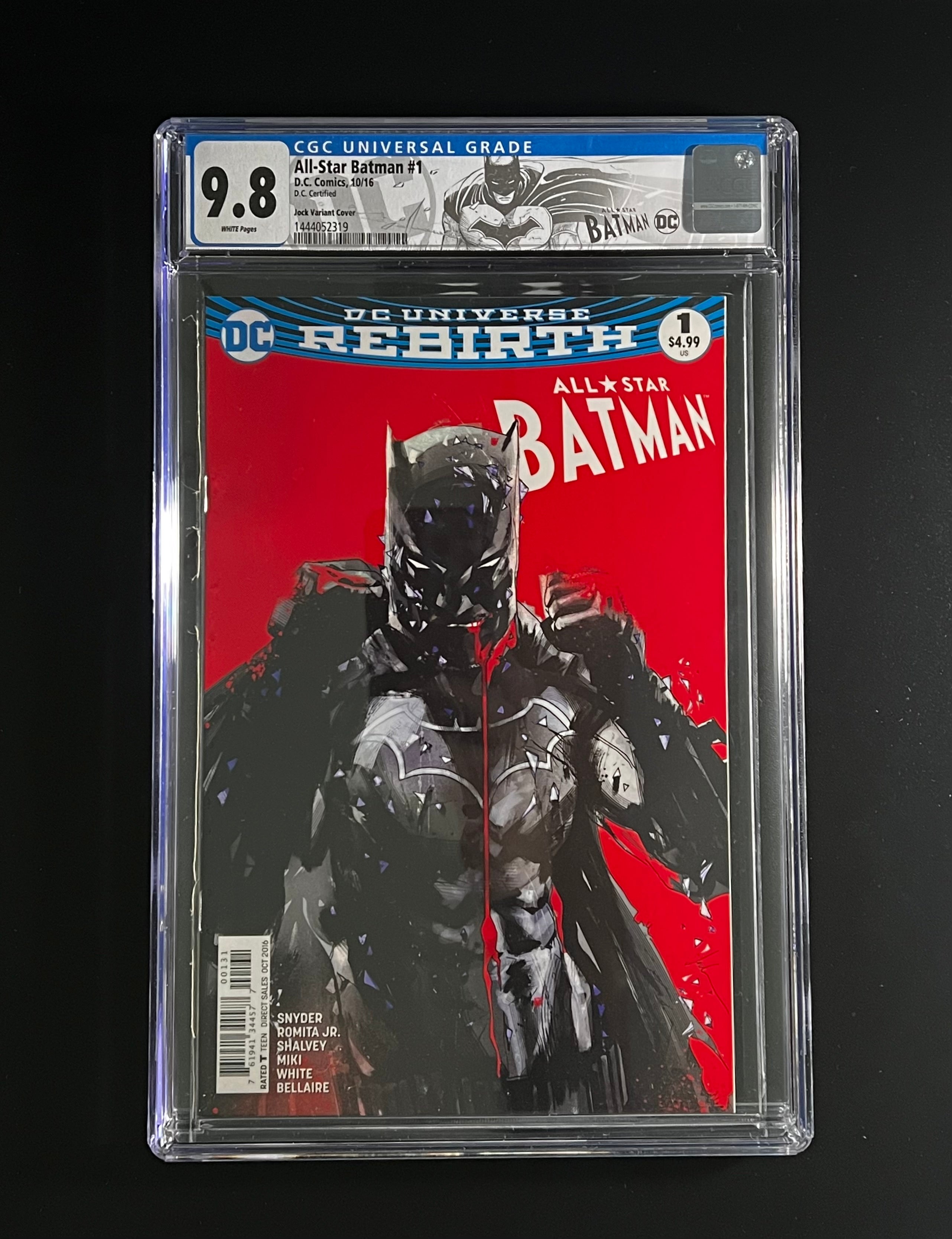 All-Star Batman #1_Jock Variant Cover *Scott Snyder Story - DC Comics 10/16 (CGC 9.8 White Pages)