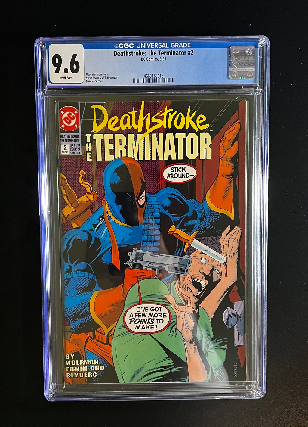 Deathstroke: The Terminator #1 *Marv Wolfman - DC Comics 09/91 (CGC 9.6 White Pages)