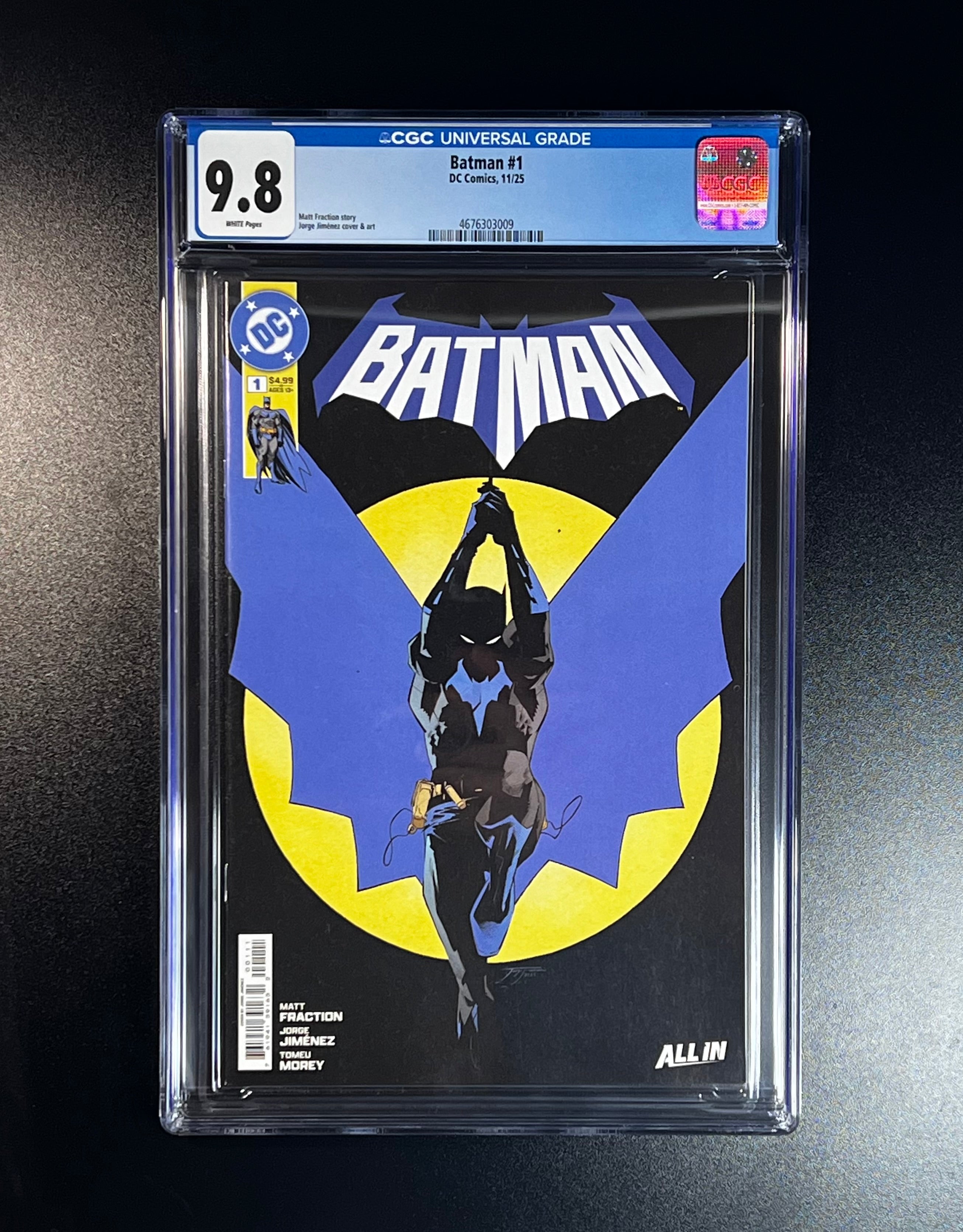 Batman #1 *Matt Fraction & Jorge Jimenez - DC Comics 11/25 (CGC 9.8 White Pages)