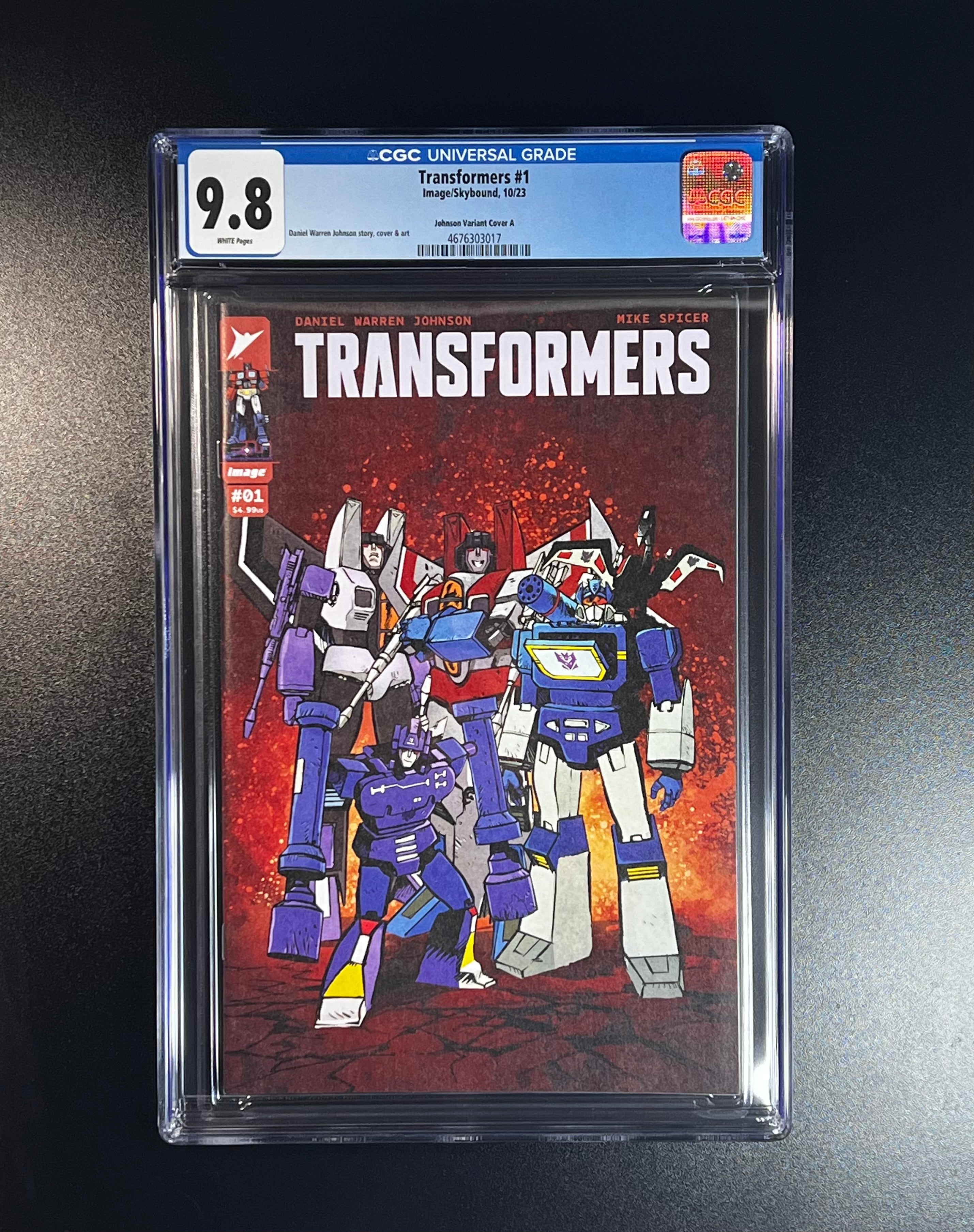 Transformers #1 *Cvr C Daniel Warren Johnson & Mike Spicer Variant - Image Comics 10/23 (CGC 9.8 White Pages)