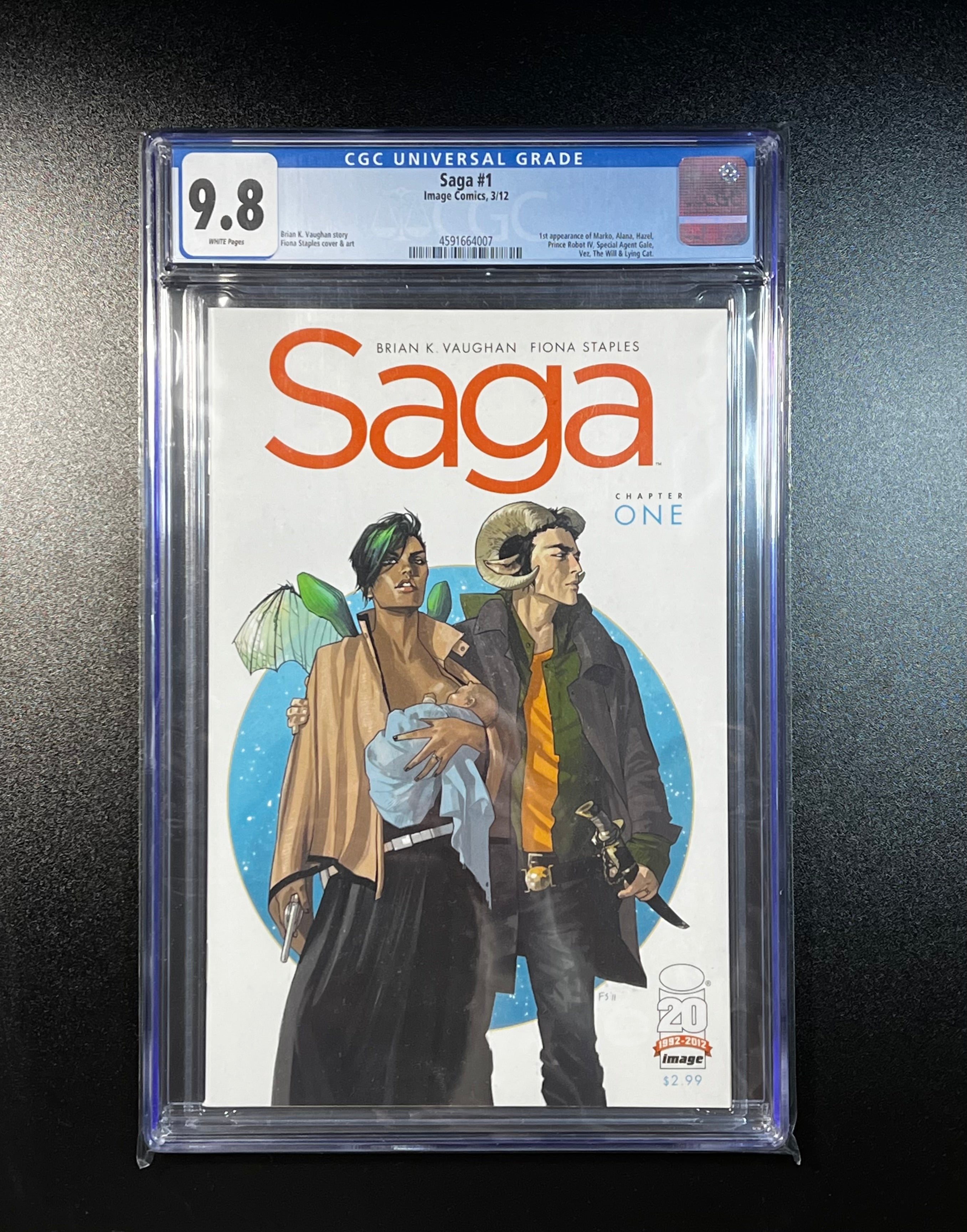 Saga #1 *1st Print - Image Comics 03/12 (CGC 9.8 White Pages) *Brian K. Vaughan Story