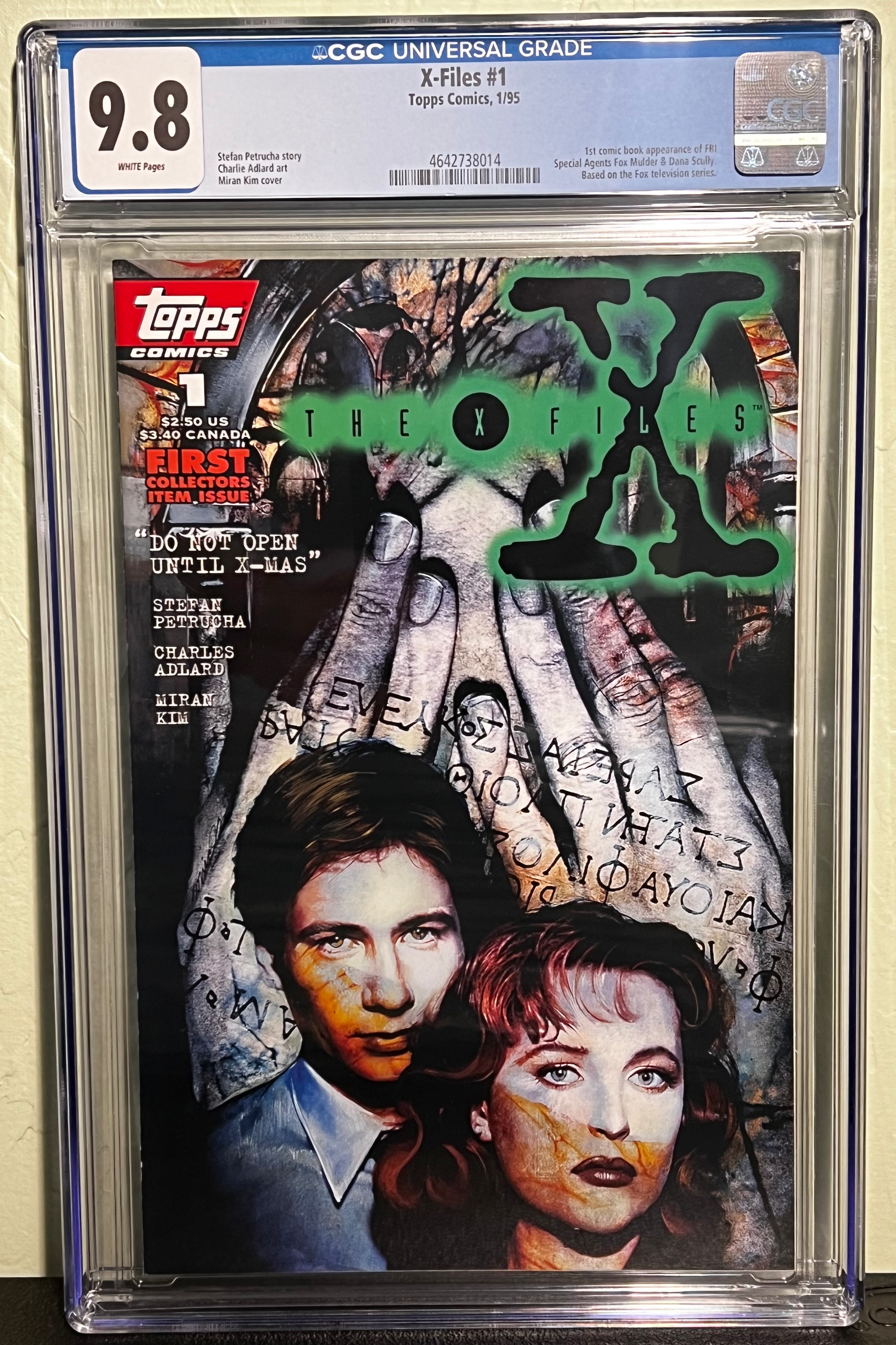 X-Files #1 (Topps) 1995 - CGC 9.8 WP (Charlie Adlard art & Miram Kim cover)